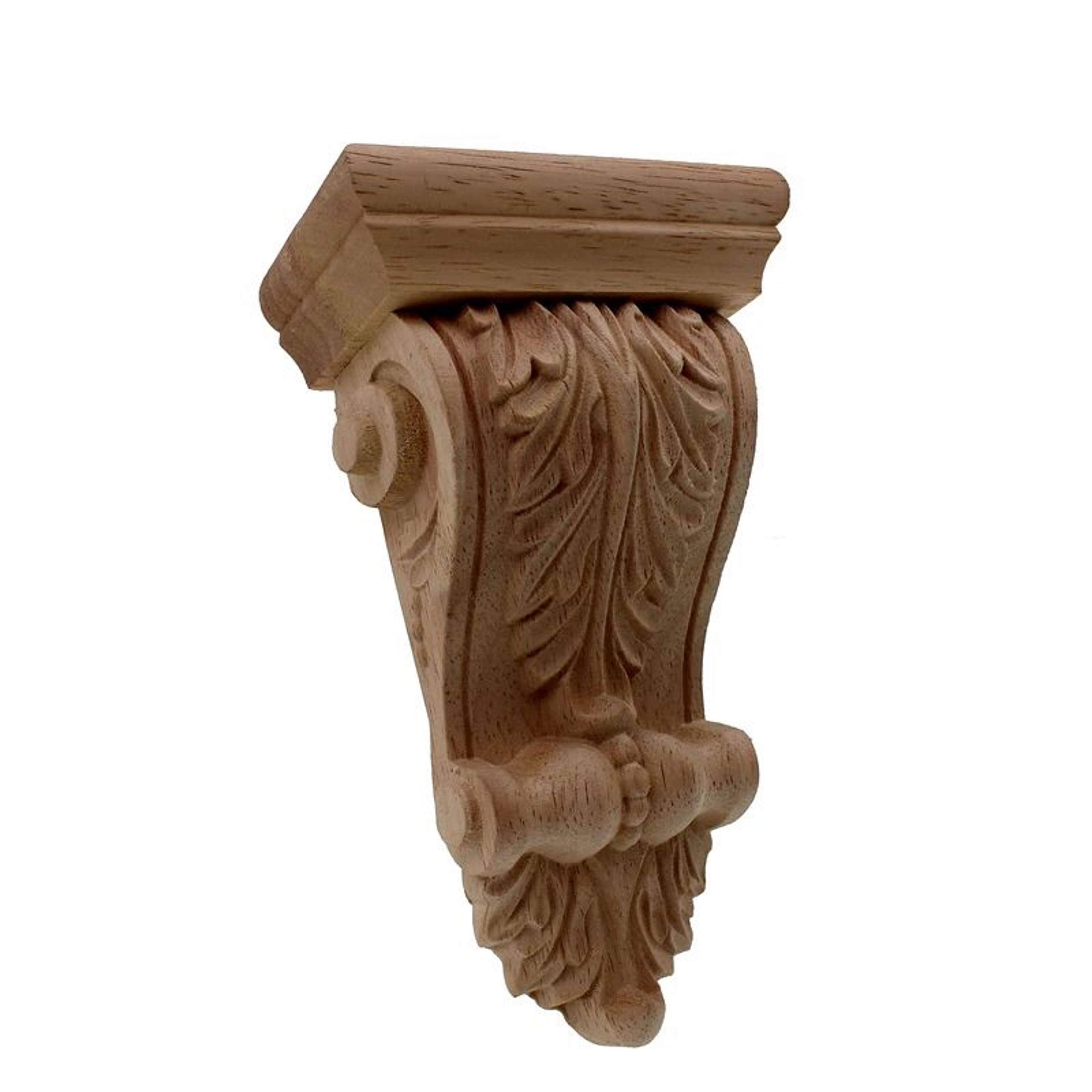 natural oak wood applique carved furniture decor trim for diy home projects