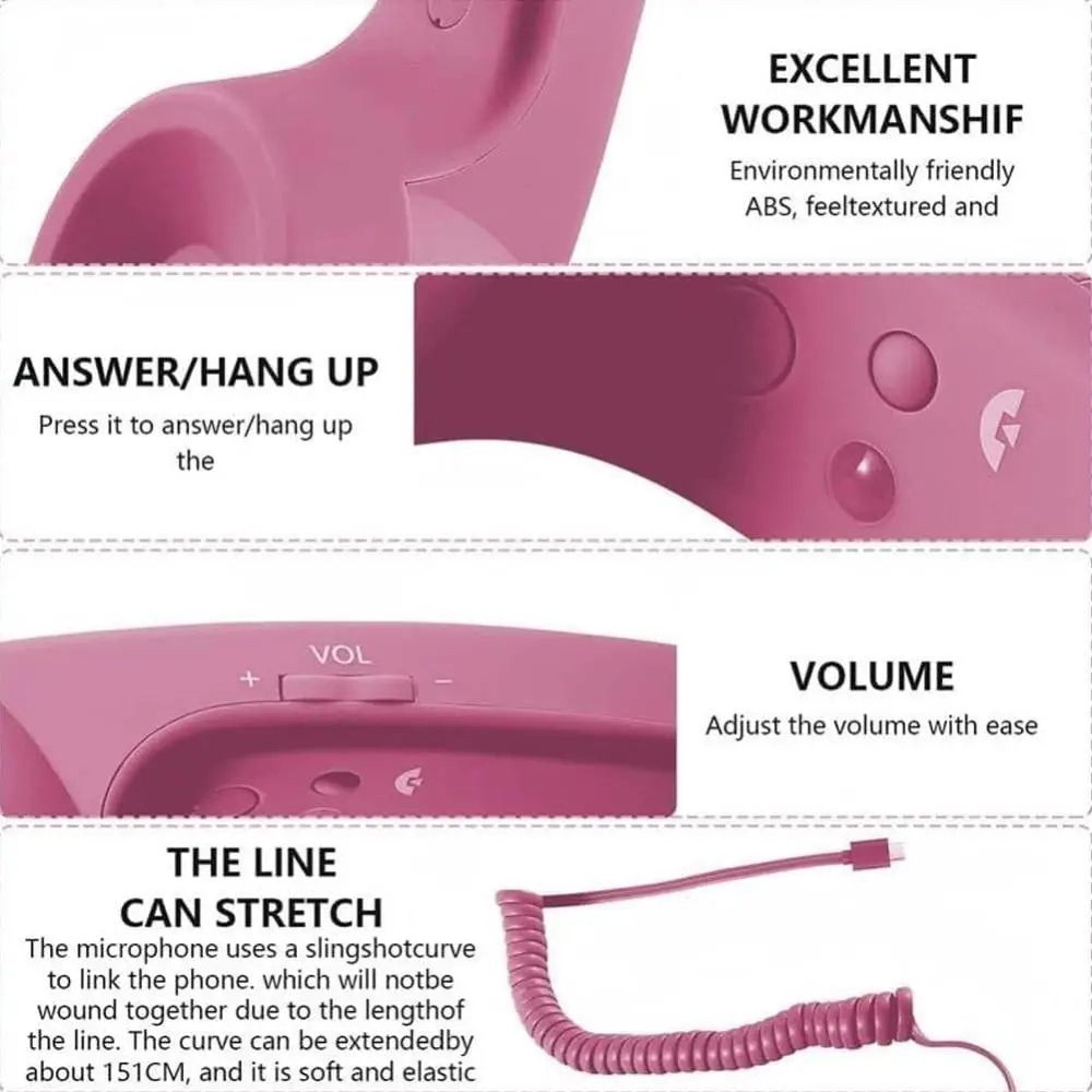 retro phone handset receiver for type c smartphones