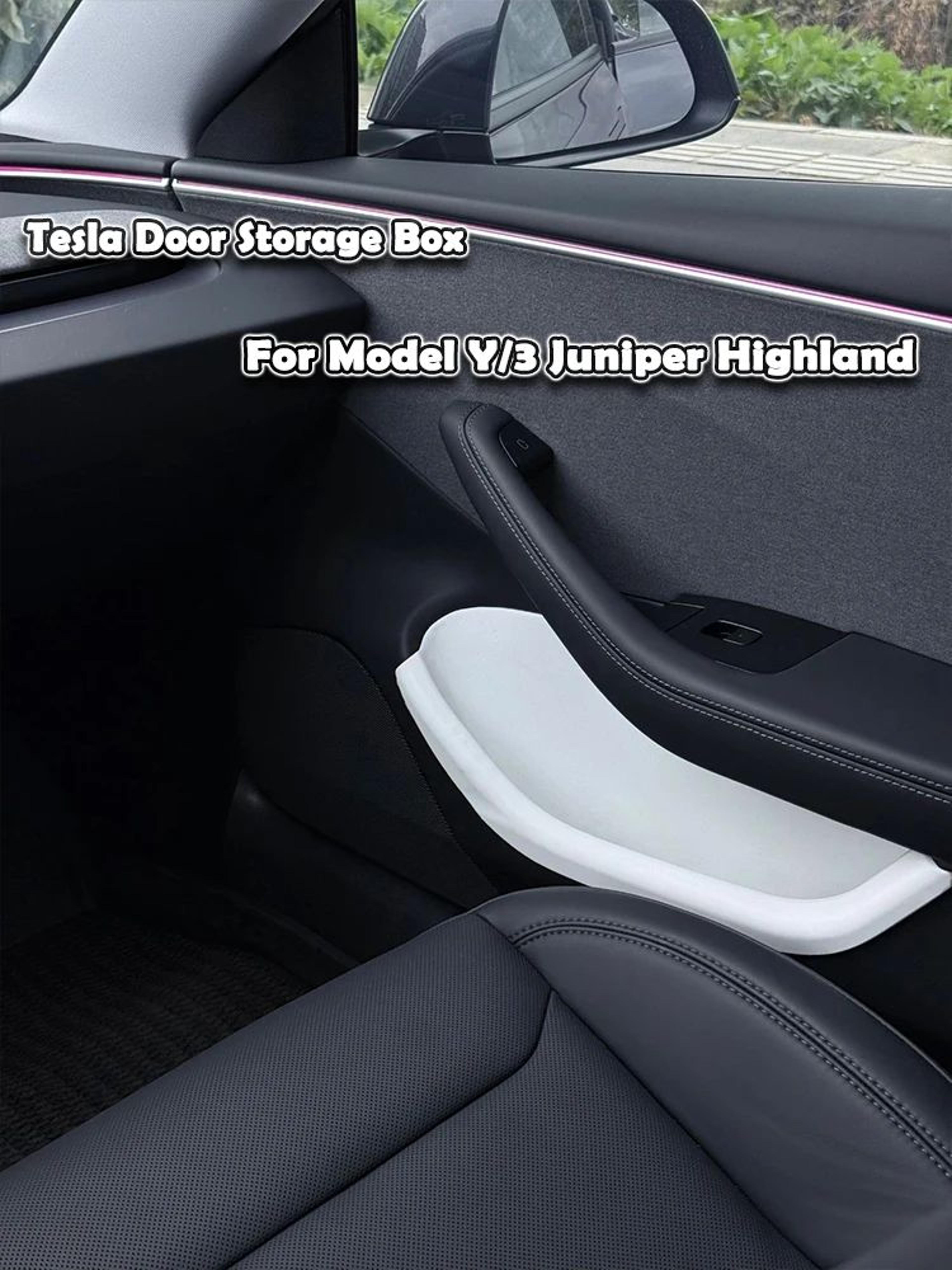 tesla door storage organizer bin for model y and model 3