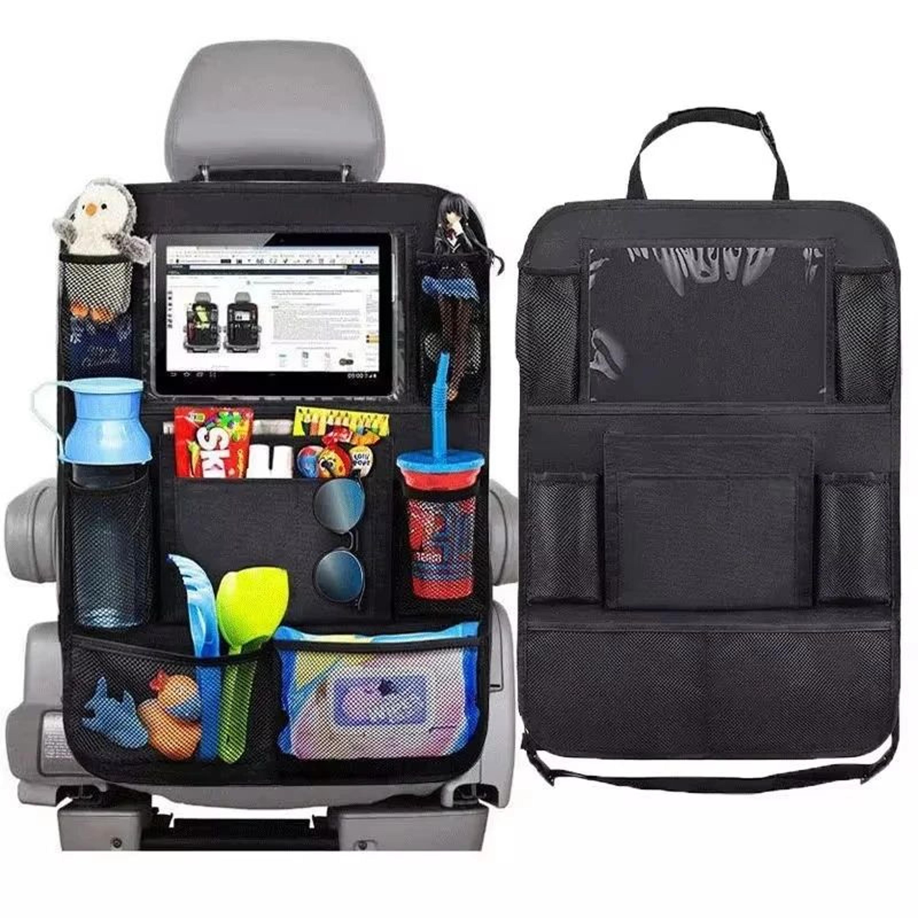 car backseat organizer with tablet holder