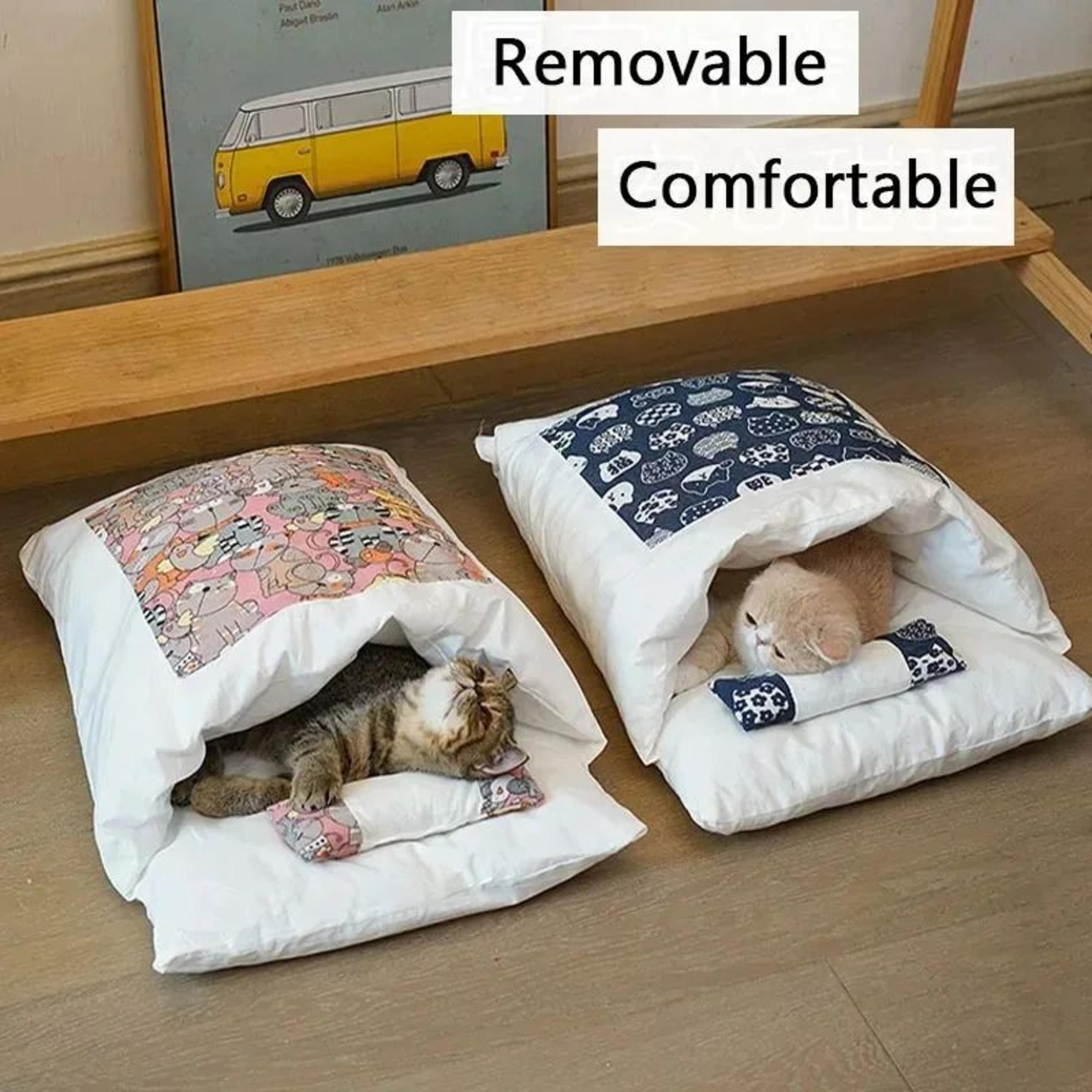 cozycove removable cat cave bed house