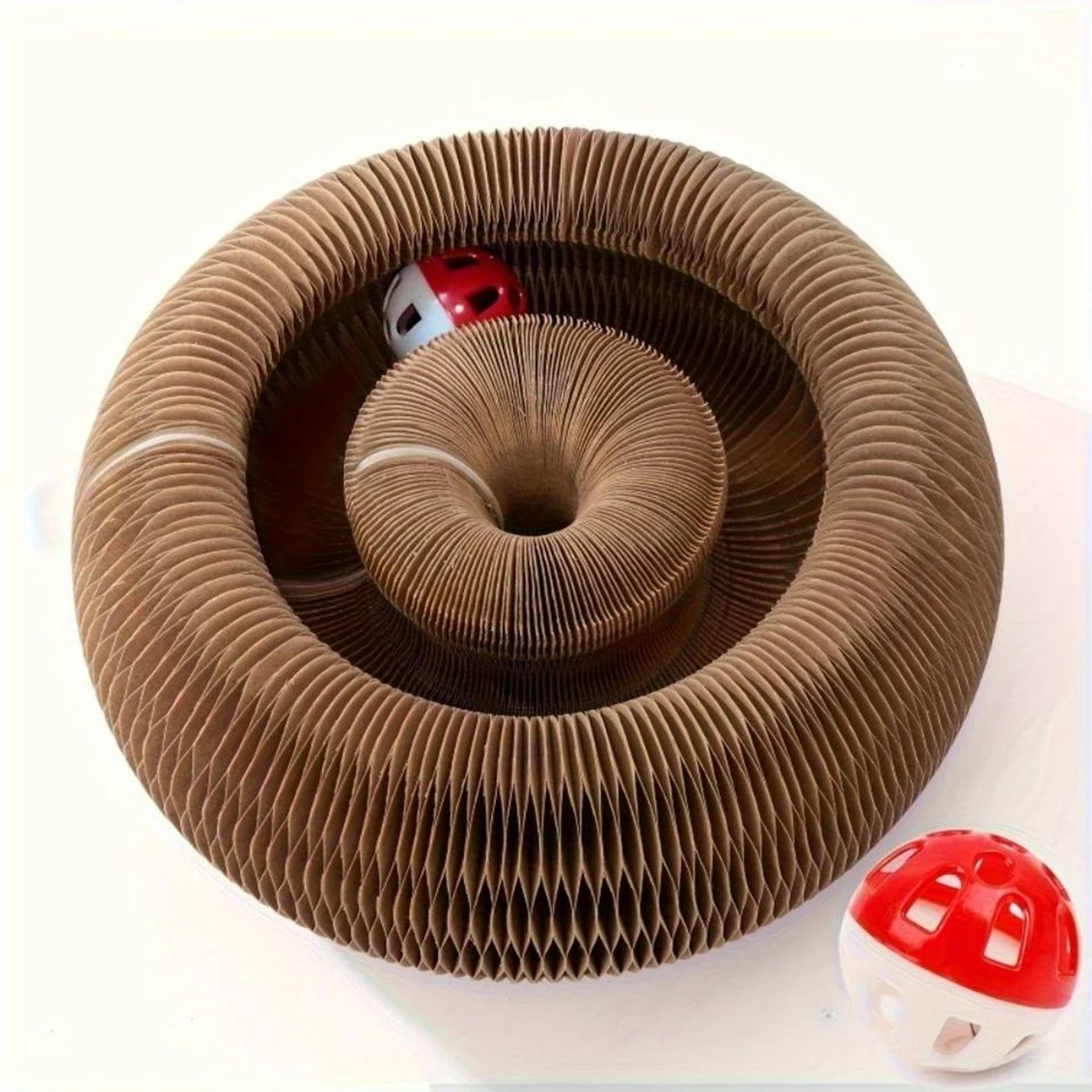 twistplay cardboard cat scratcher interactive foldable cat toy