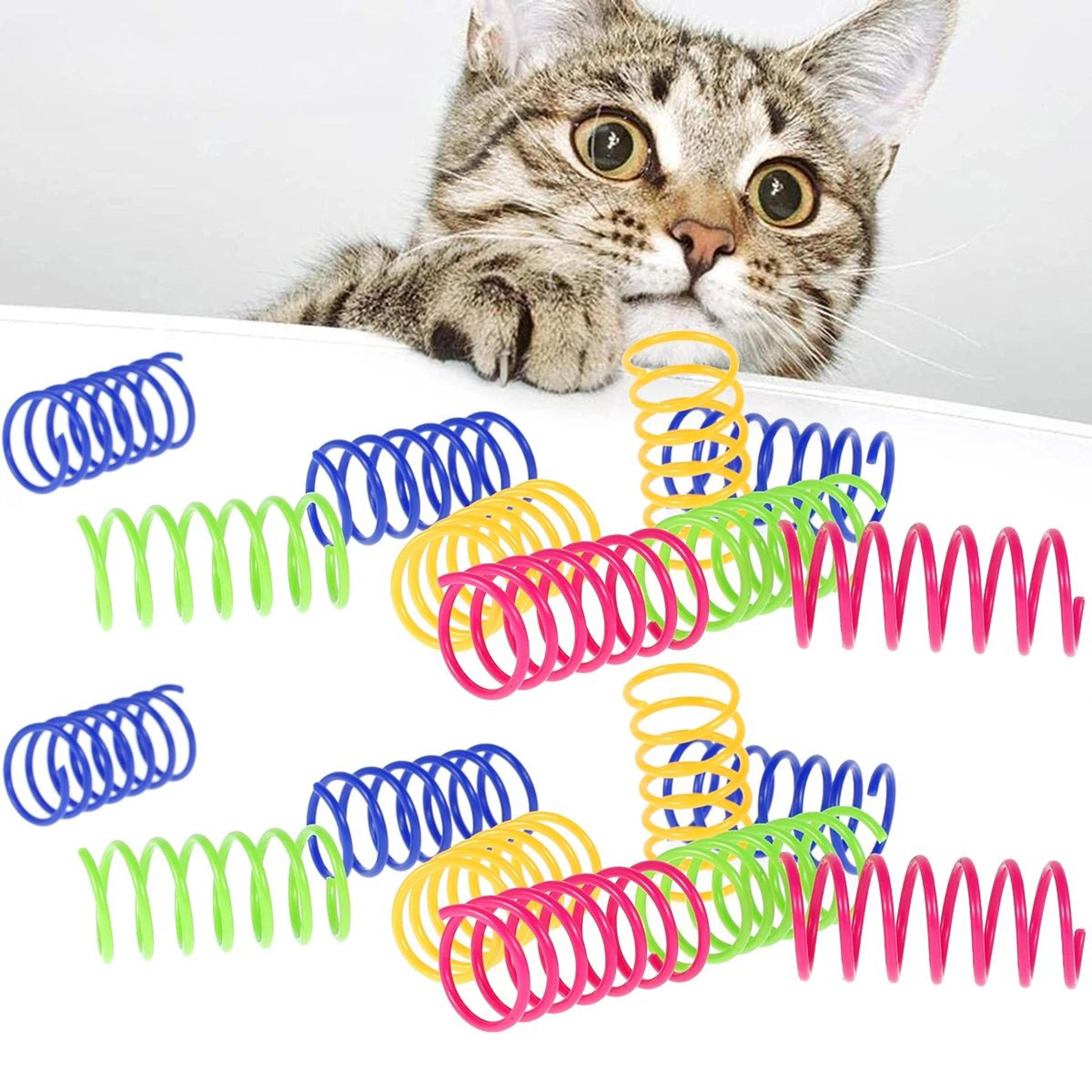 colorful cat spring toy set