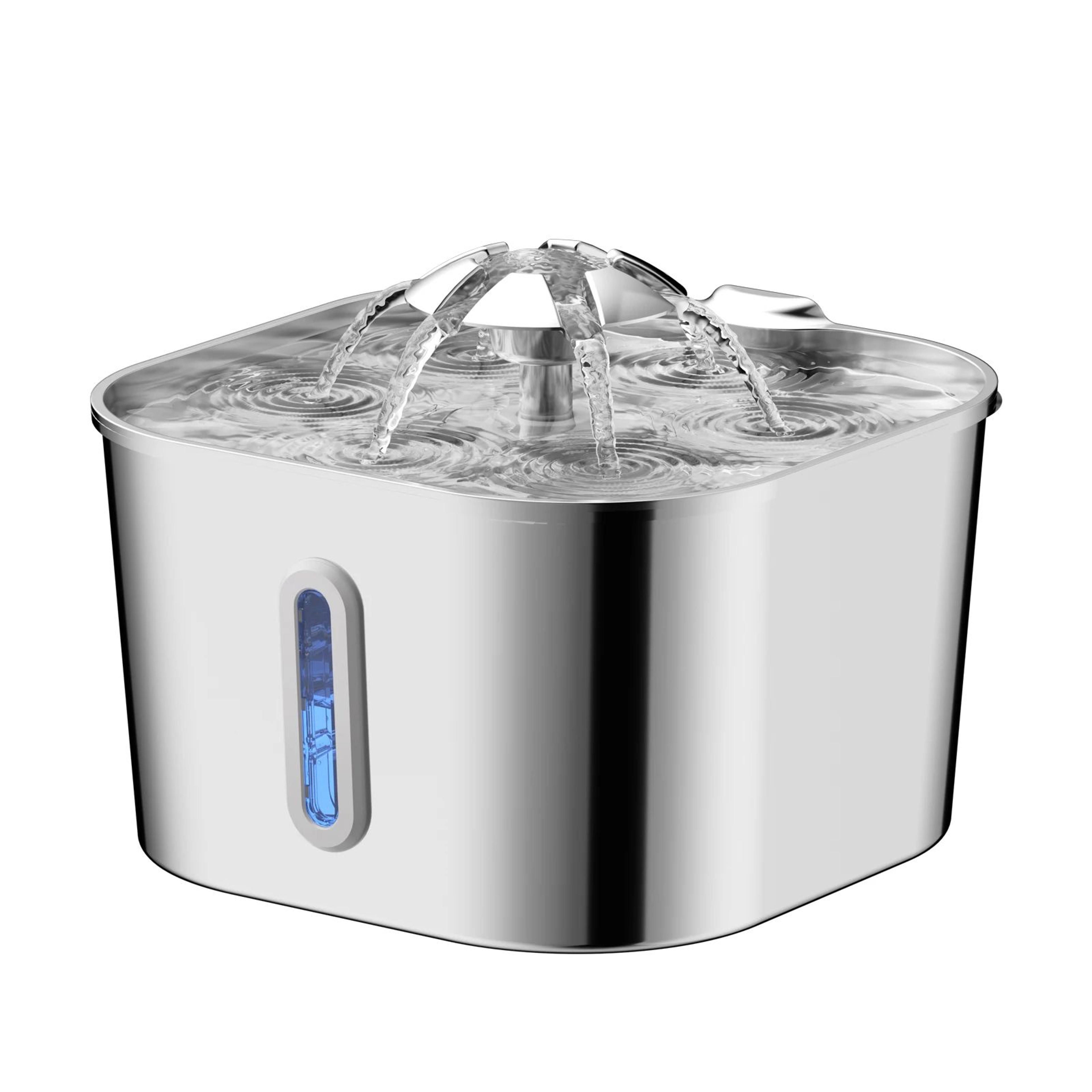 stainless steel automatic cat water fountain with filter system