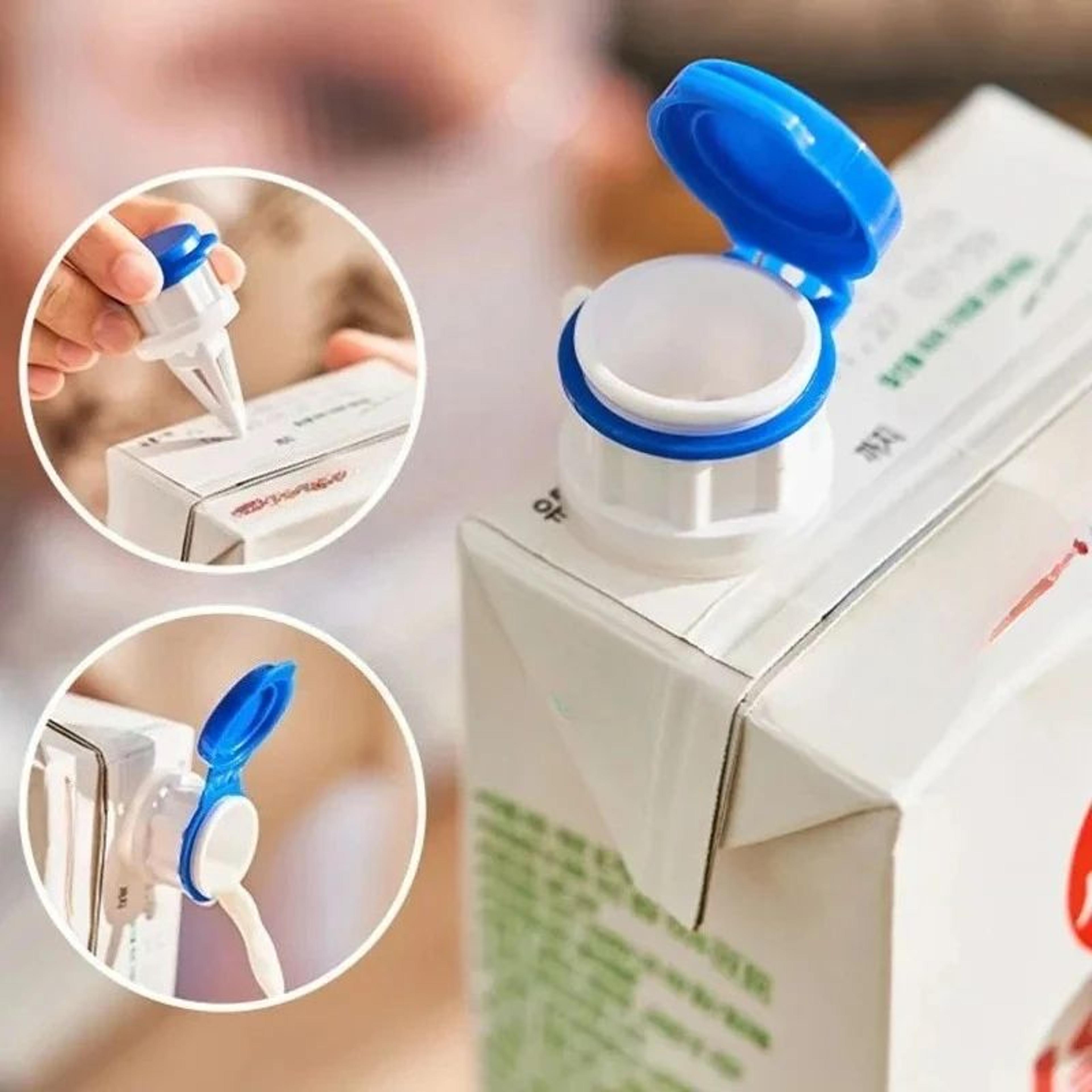 milk carton pour spout dispenser leak proof beverage pouring lid set of 2