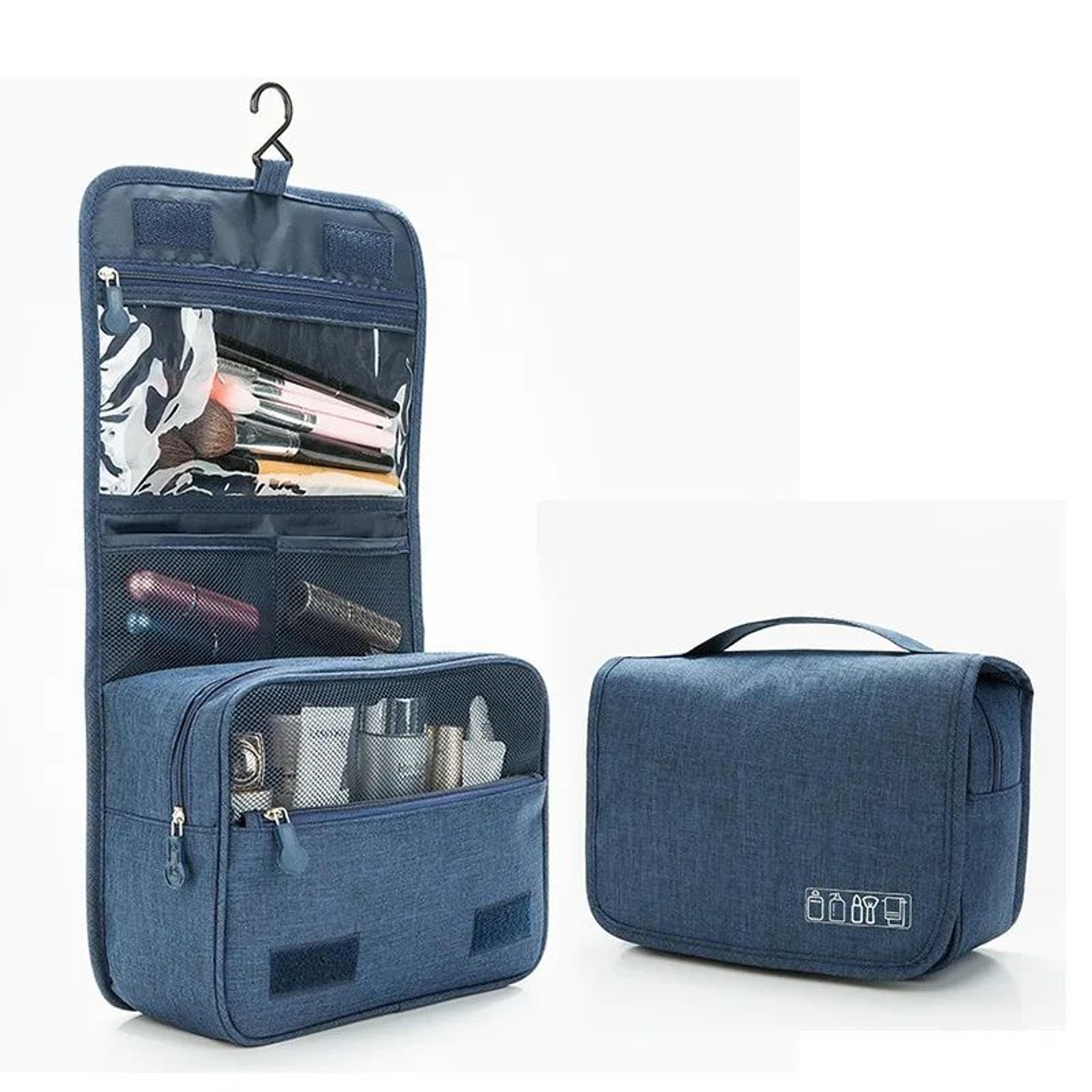 waterproof hanging travel makeup bag cosmetic and toiletry organizer