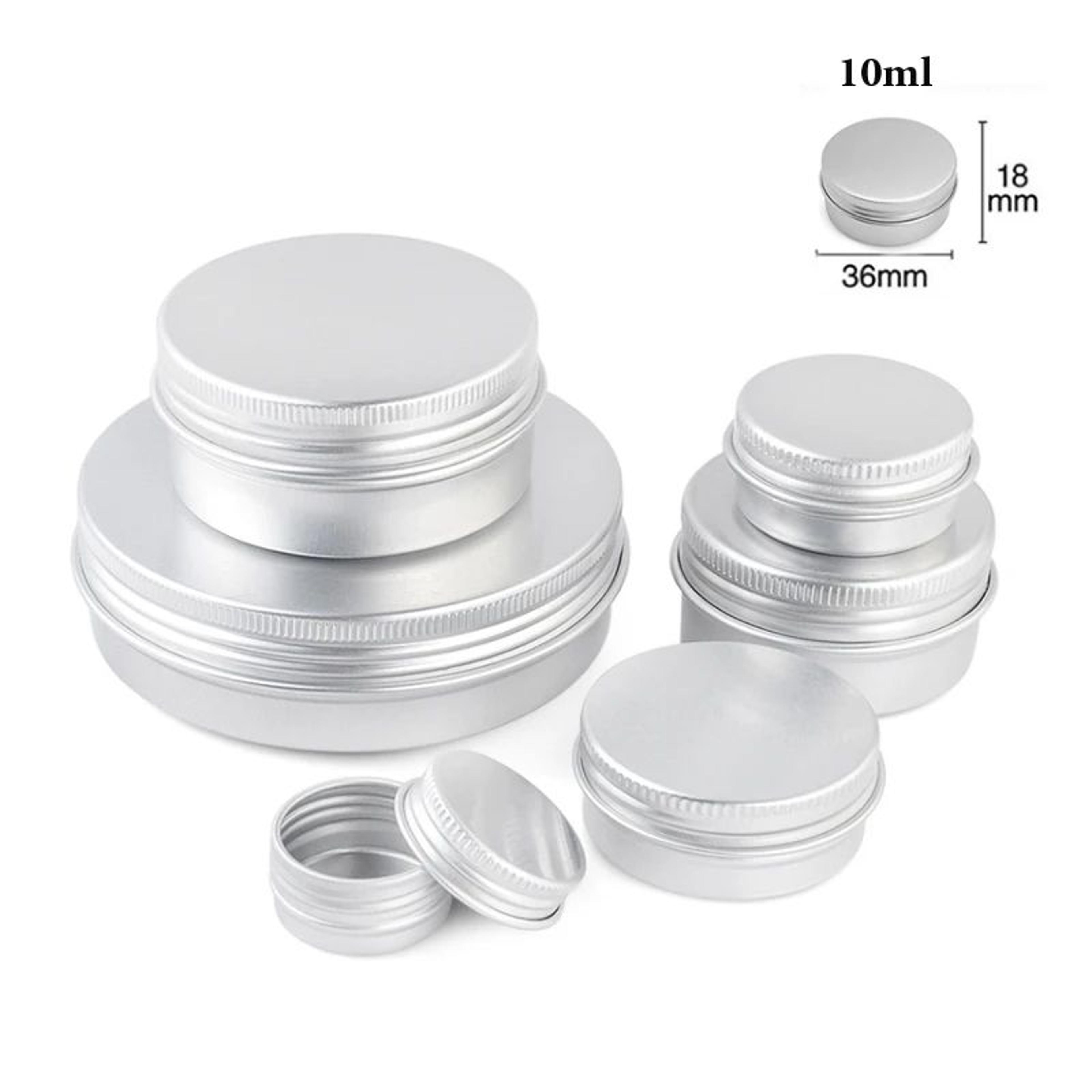 aluminum screw top storage tins airtight round metal containers set