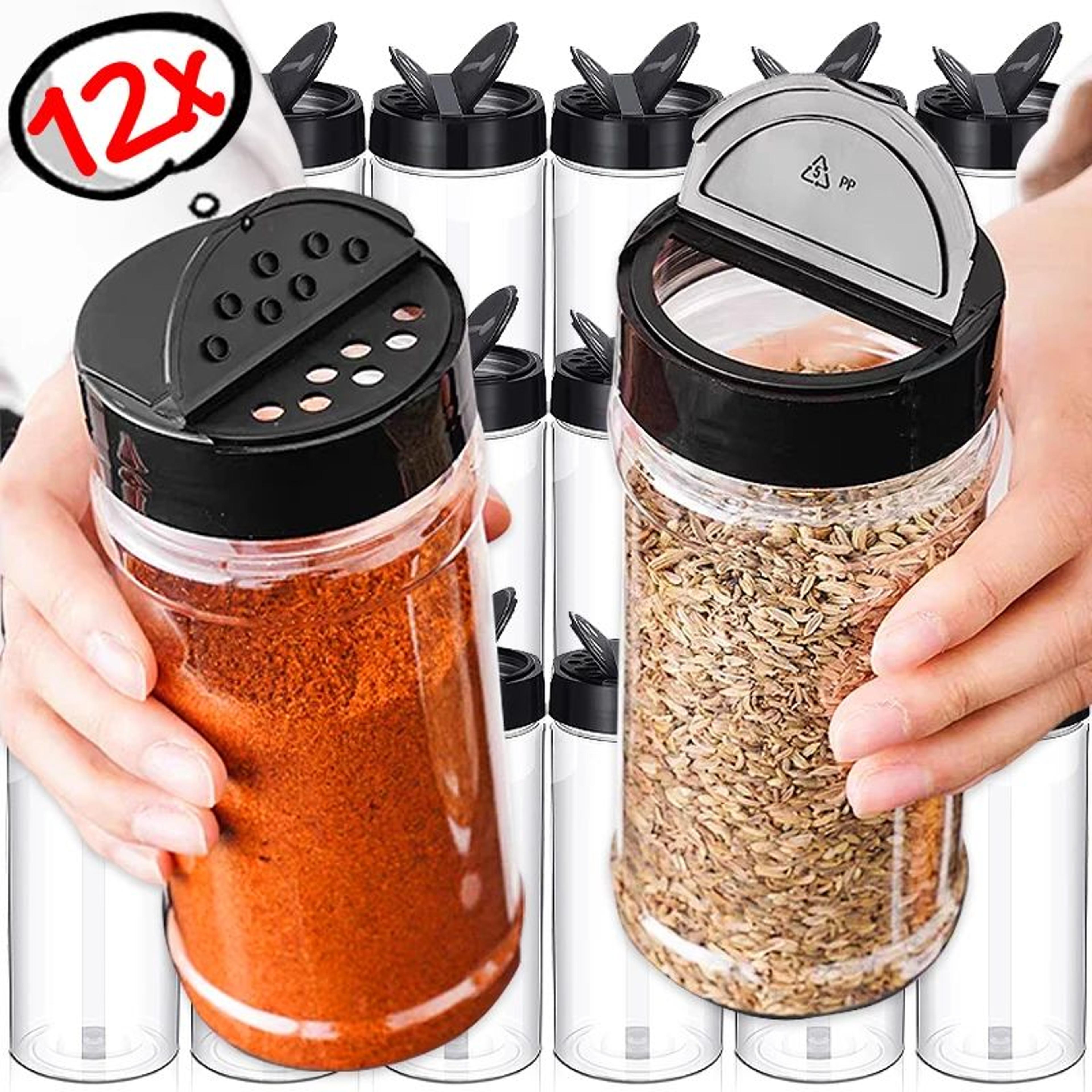 clear plastic spice jars with shaker lids seasoning storage set
