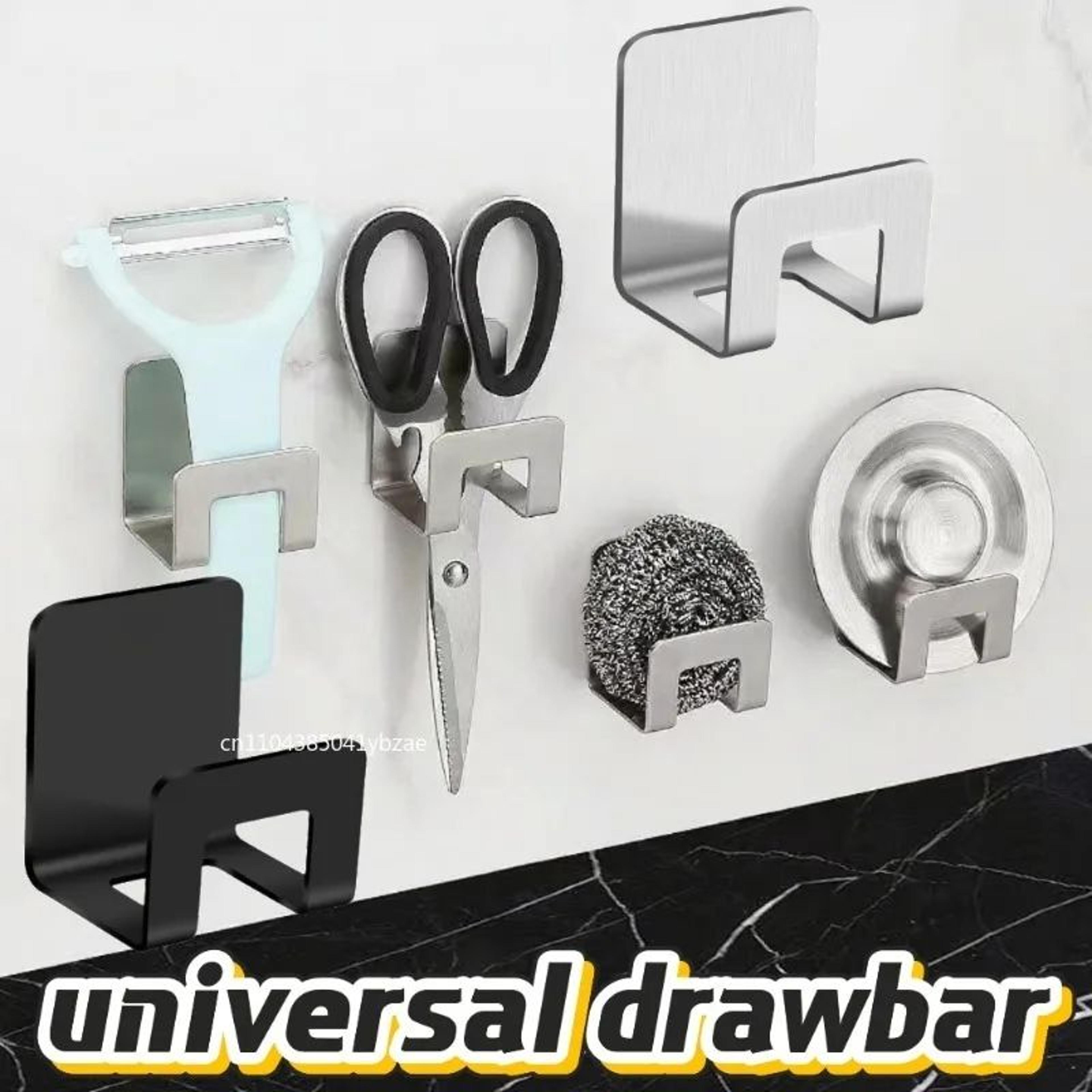 stainless steel sink caddy organizer with sponge holder and hook