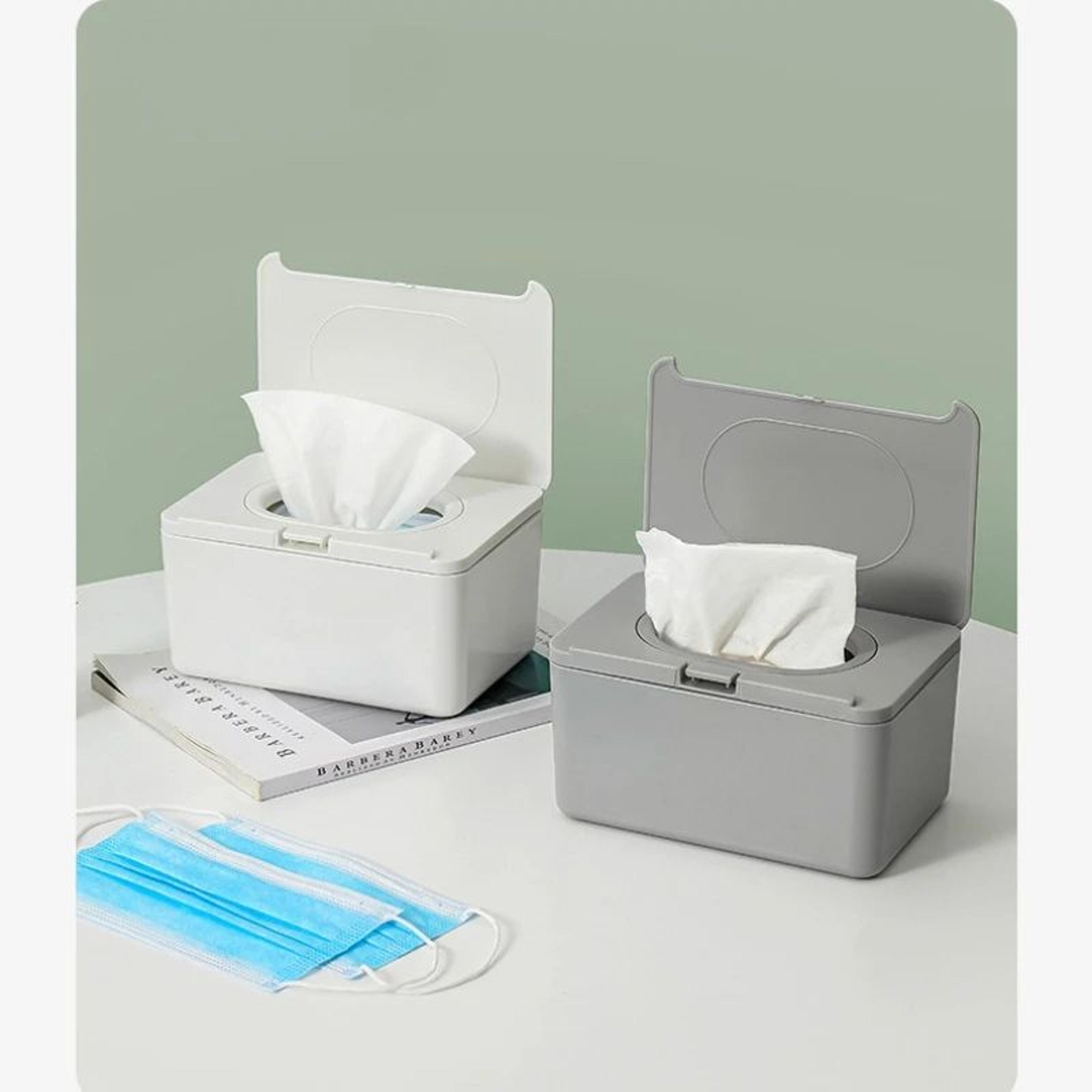 automatic flip top wipes and tissue storage organizer box