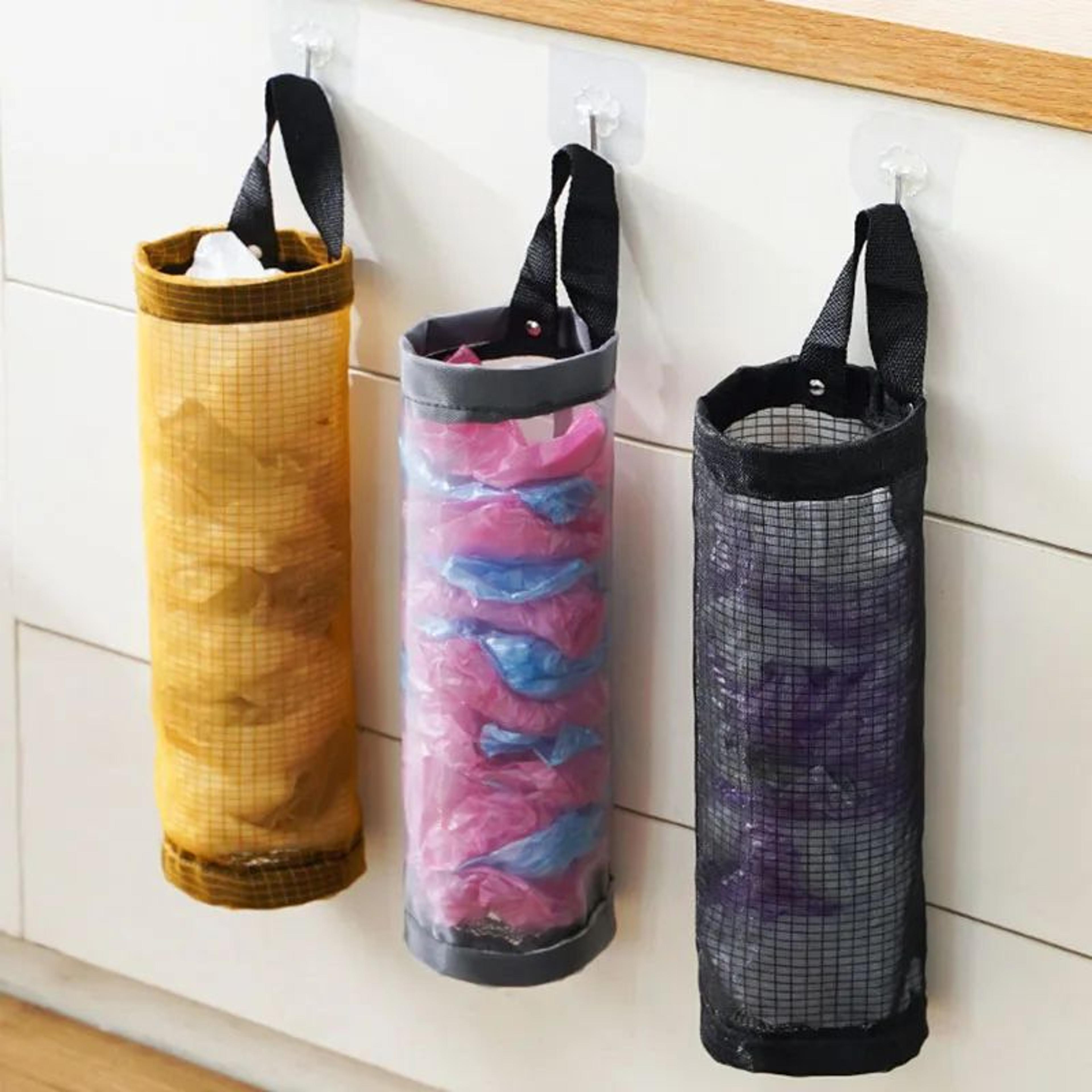 wall mounted trash bag dispenser kitchen storage organizer