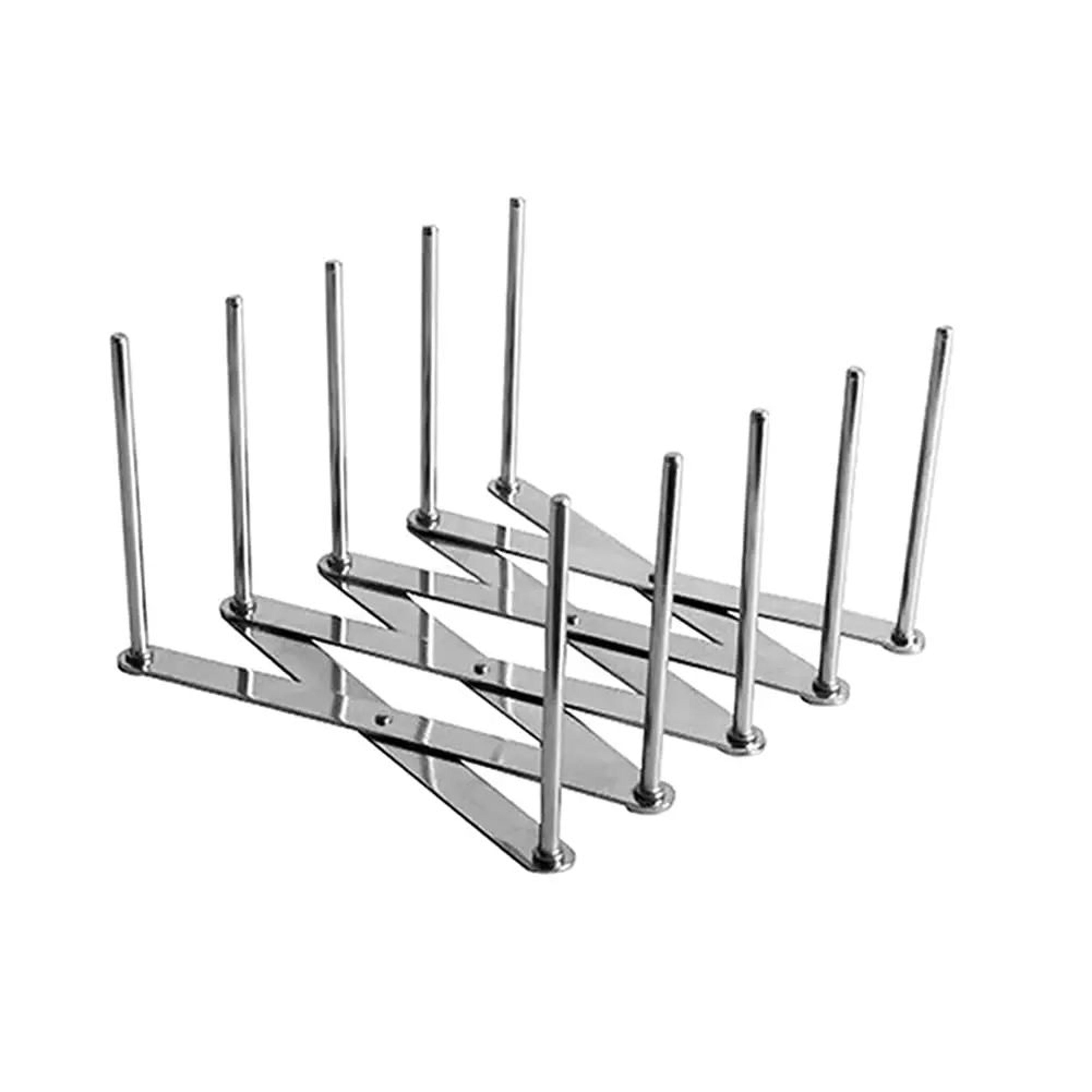 adjustable pan lid and plate organizer rack