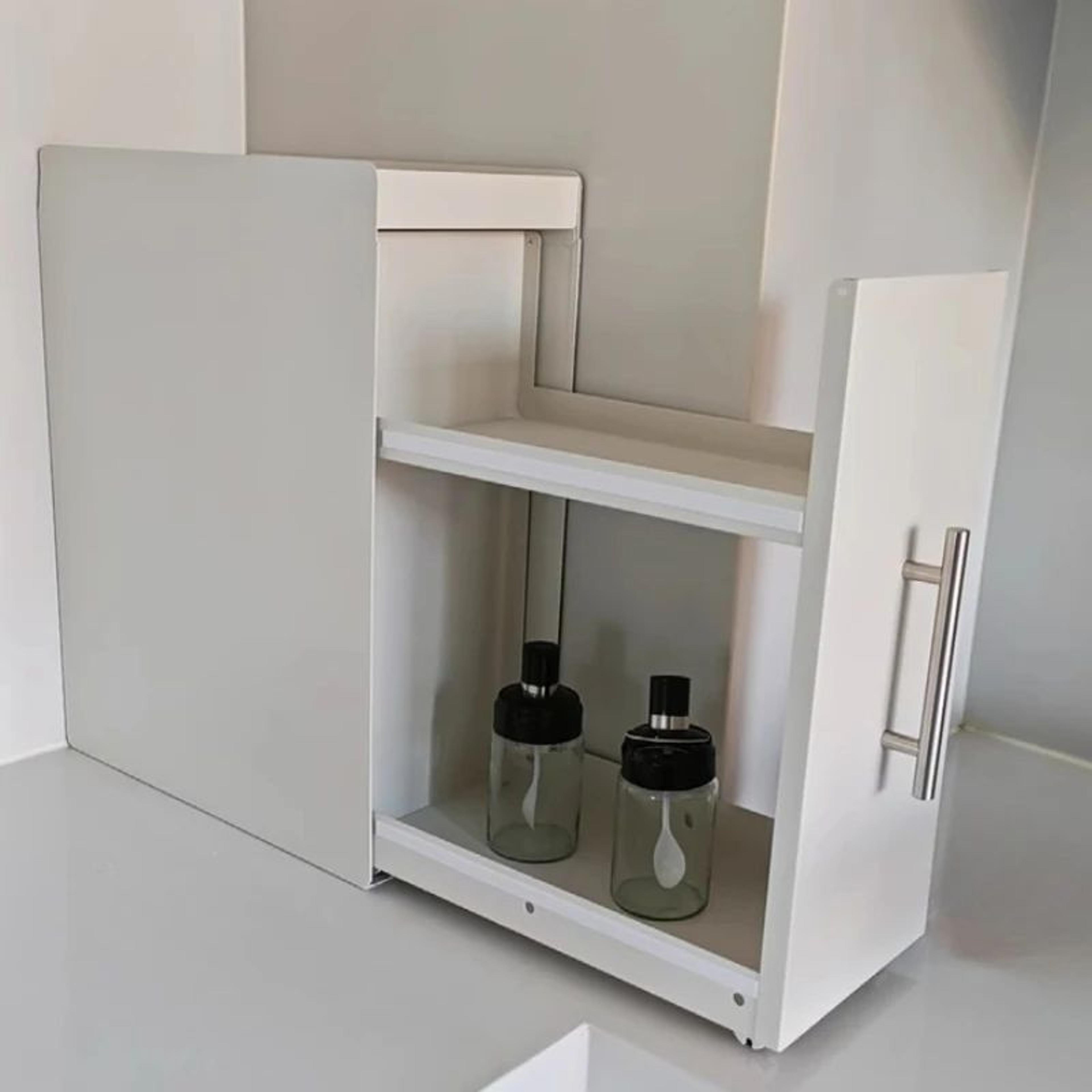slim pull out spice rack organizer with magnetic storage accessories