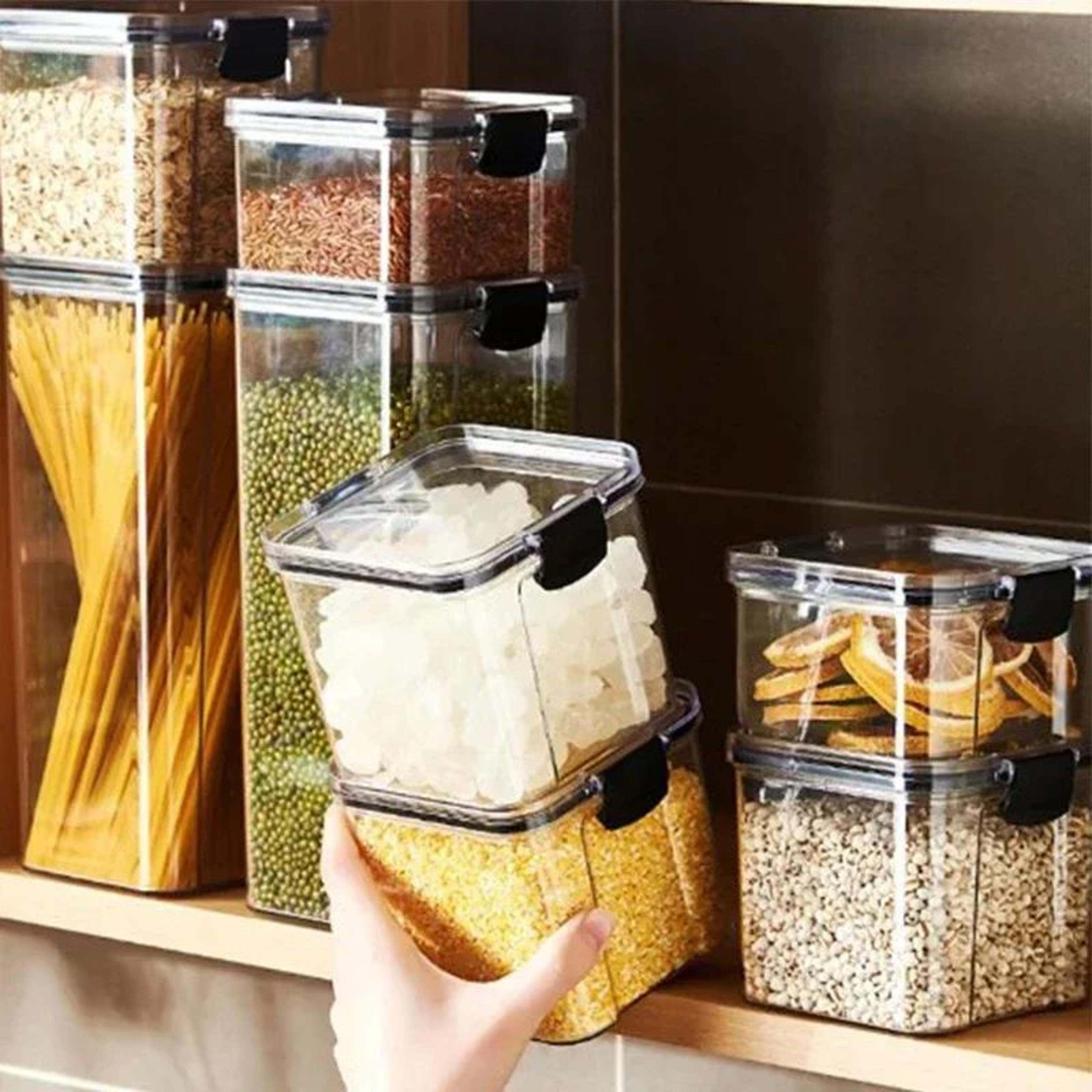 airtight food storage container transparent kitchen storage jar