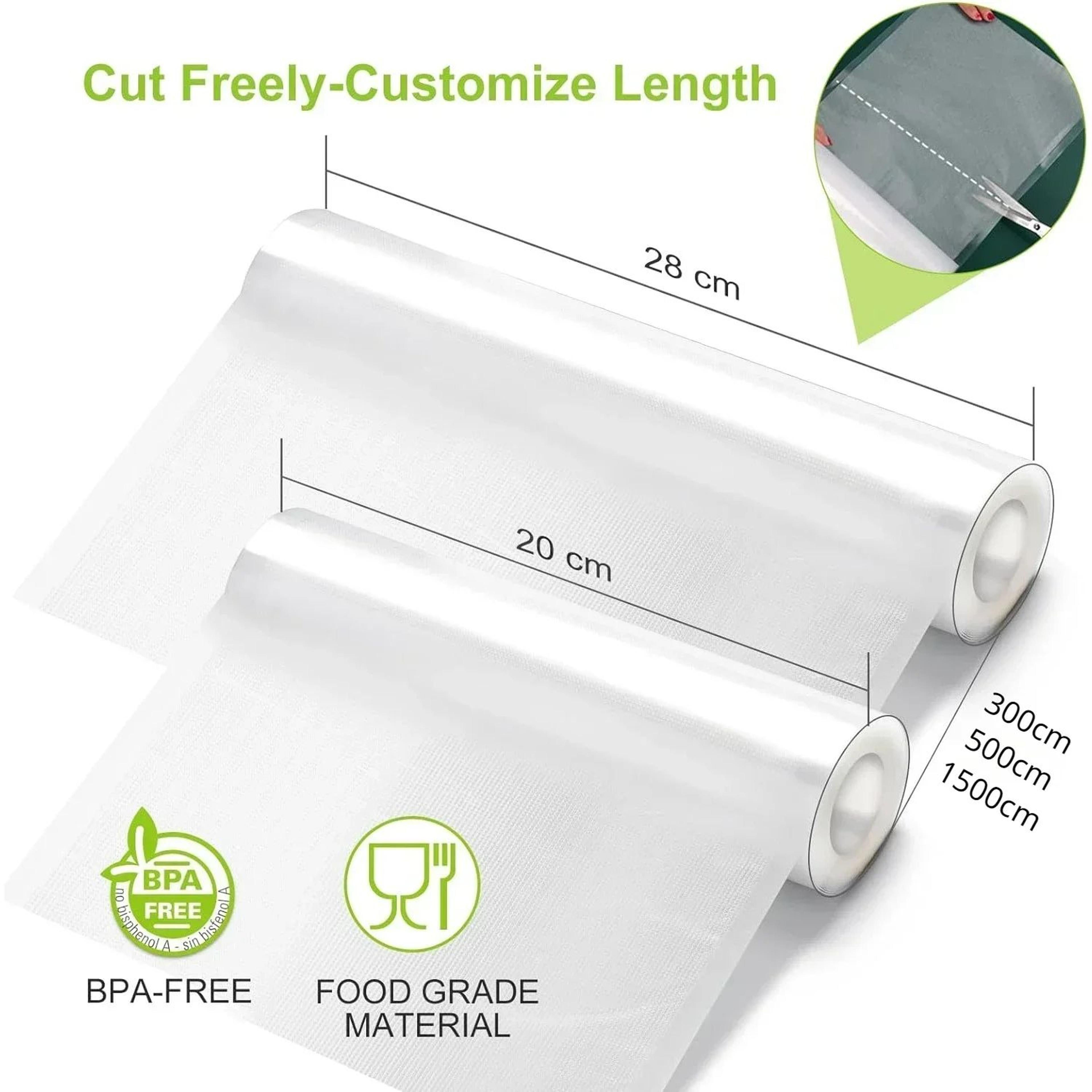 vacuum sealer bag rolls food storage and sous vide bags