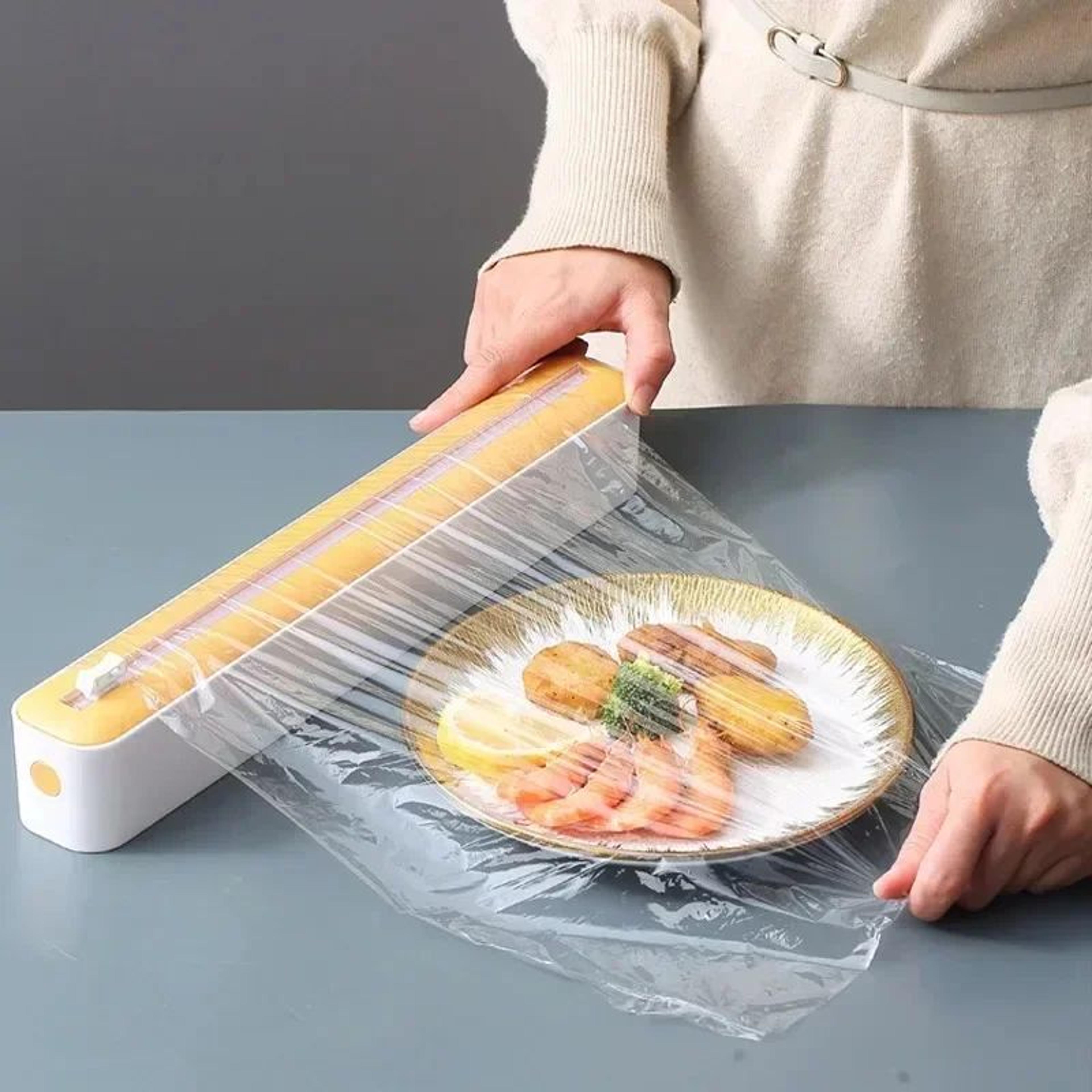 cling film cutter dispenser food wrap cutter with suction cup