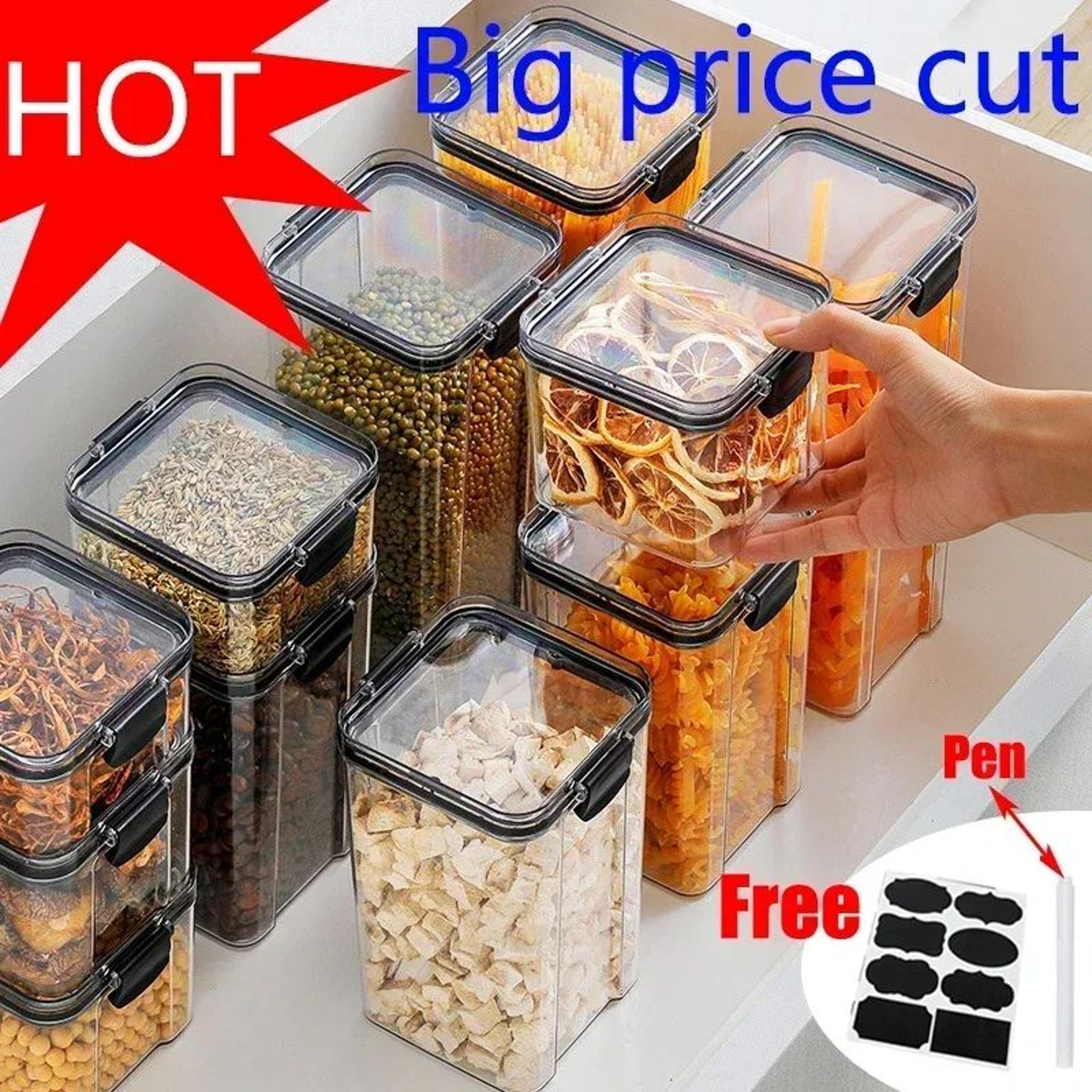 stackable airtight food storage containers kitchen pantry storage jars