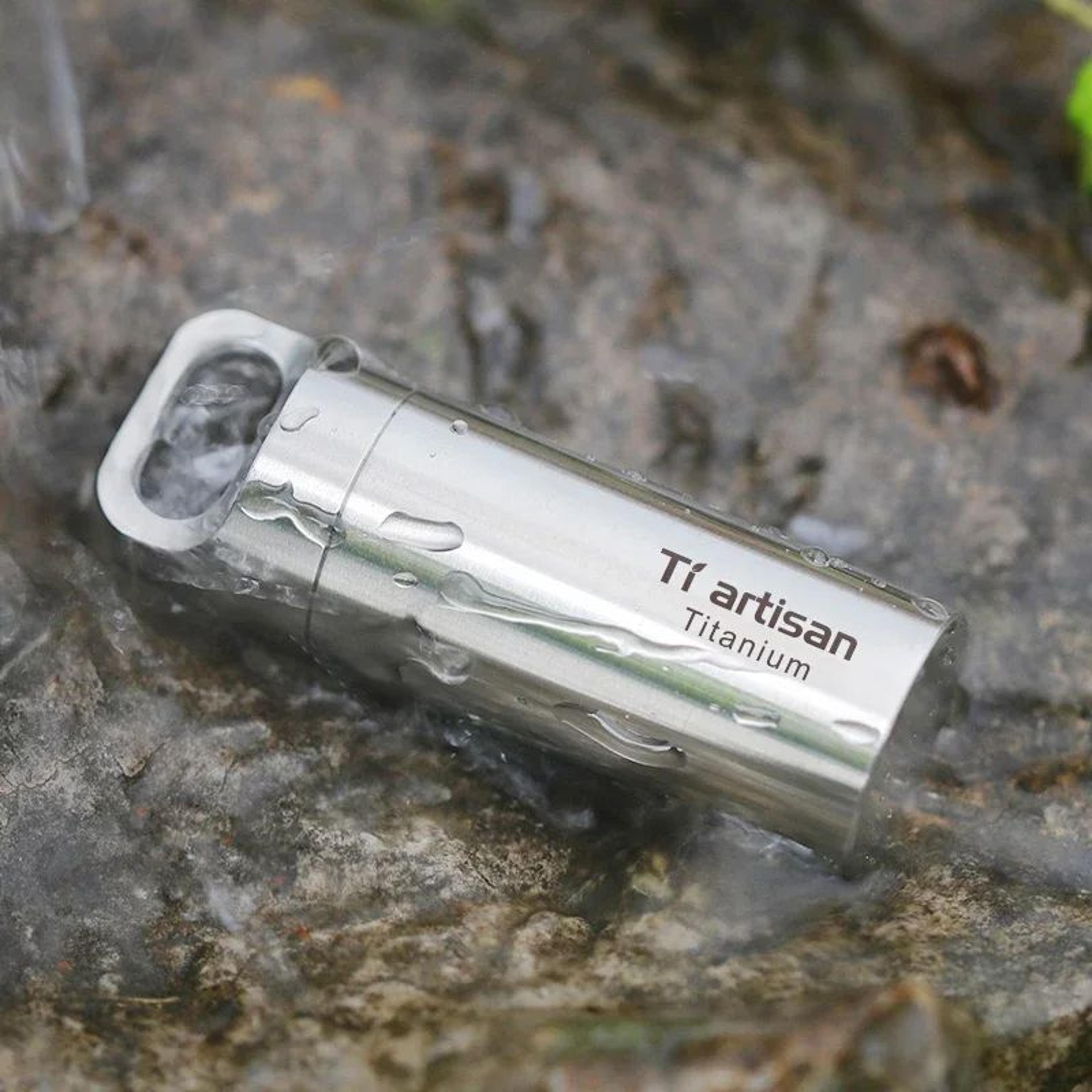 titanium waterproof pill case keychain portable medicine holder