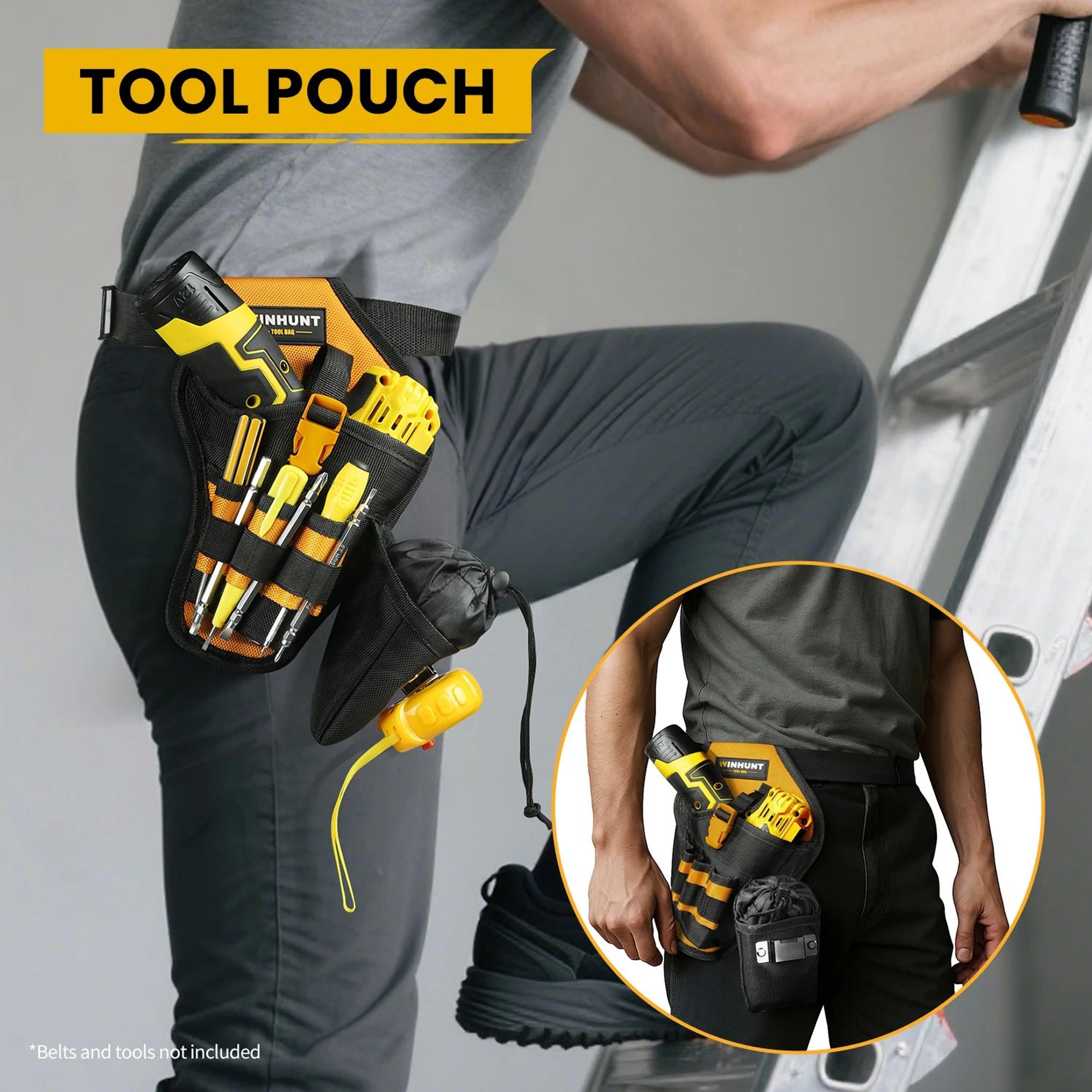 heavy duty drill holster with bit pouch