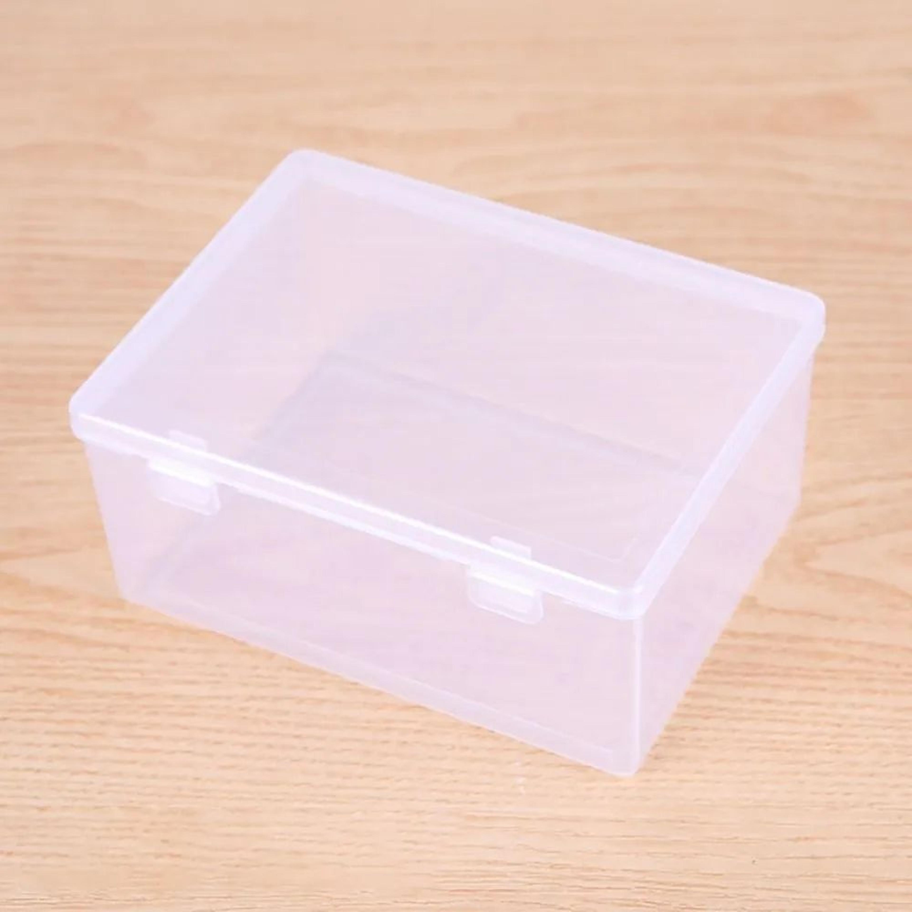 transparent plastic storage box portable flip lid organizer case