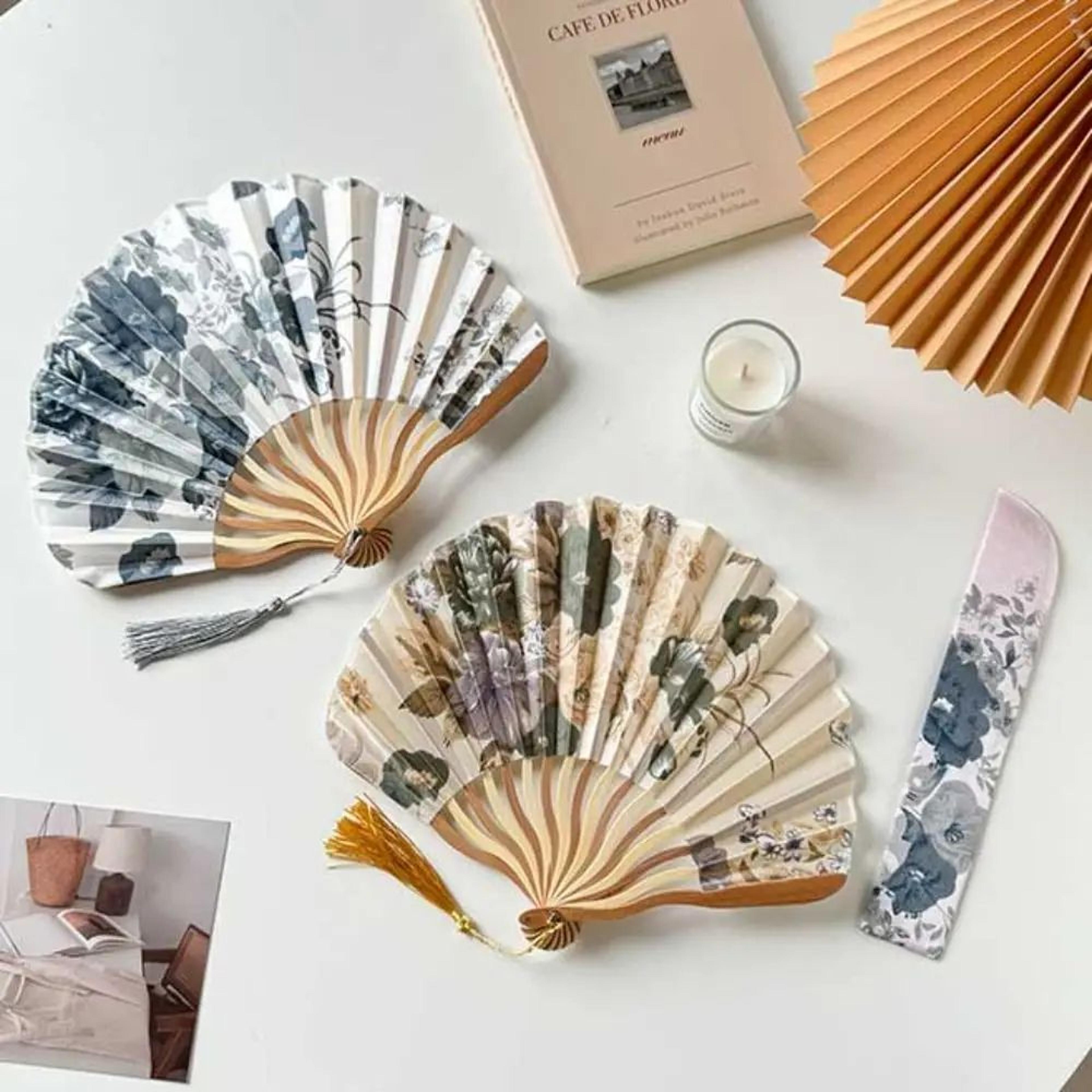 chinese style folding hand fan bamboo silk dance fan