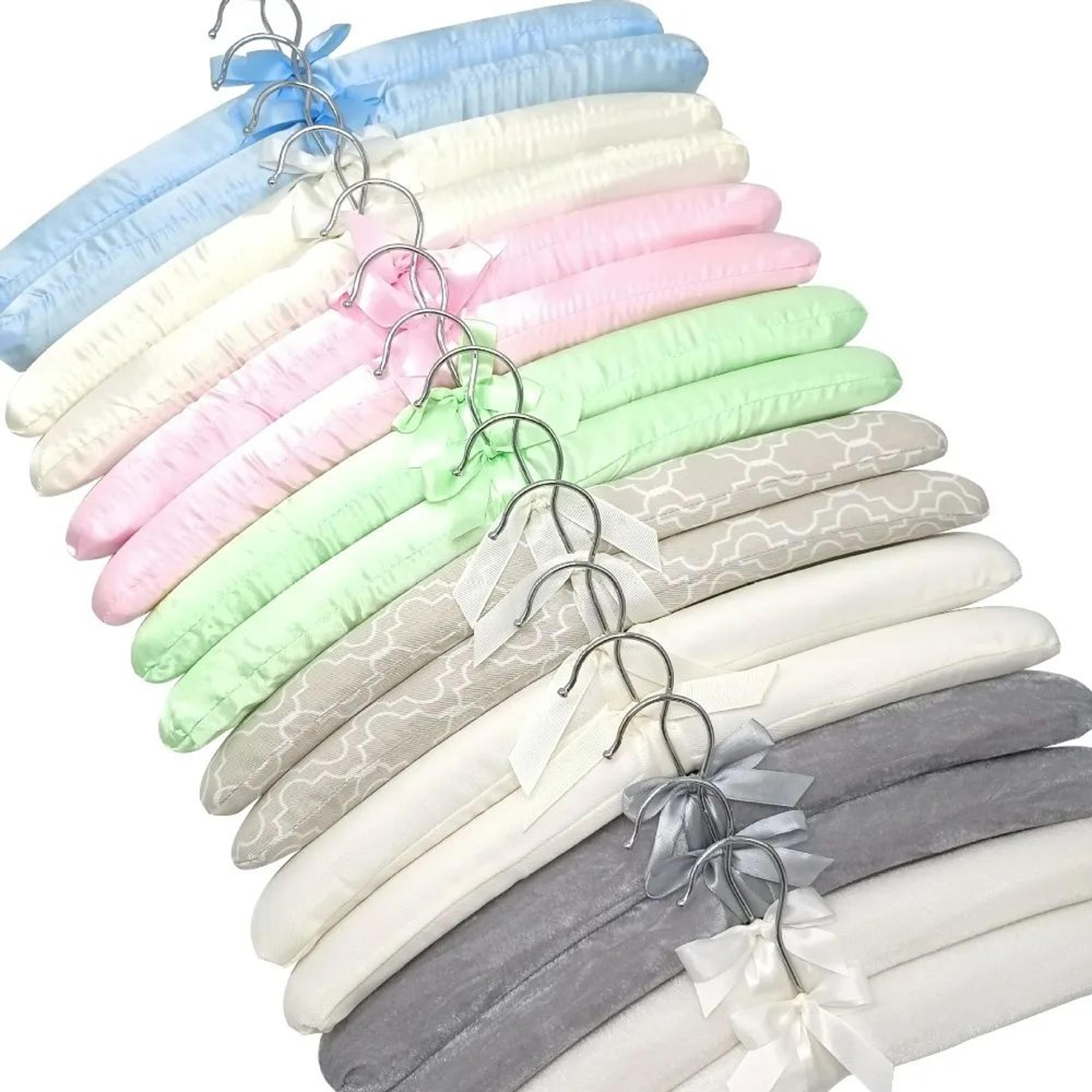 satin padded clothes hangers soft fabric hangers set of 5