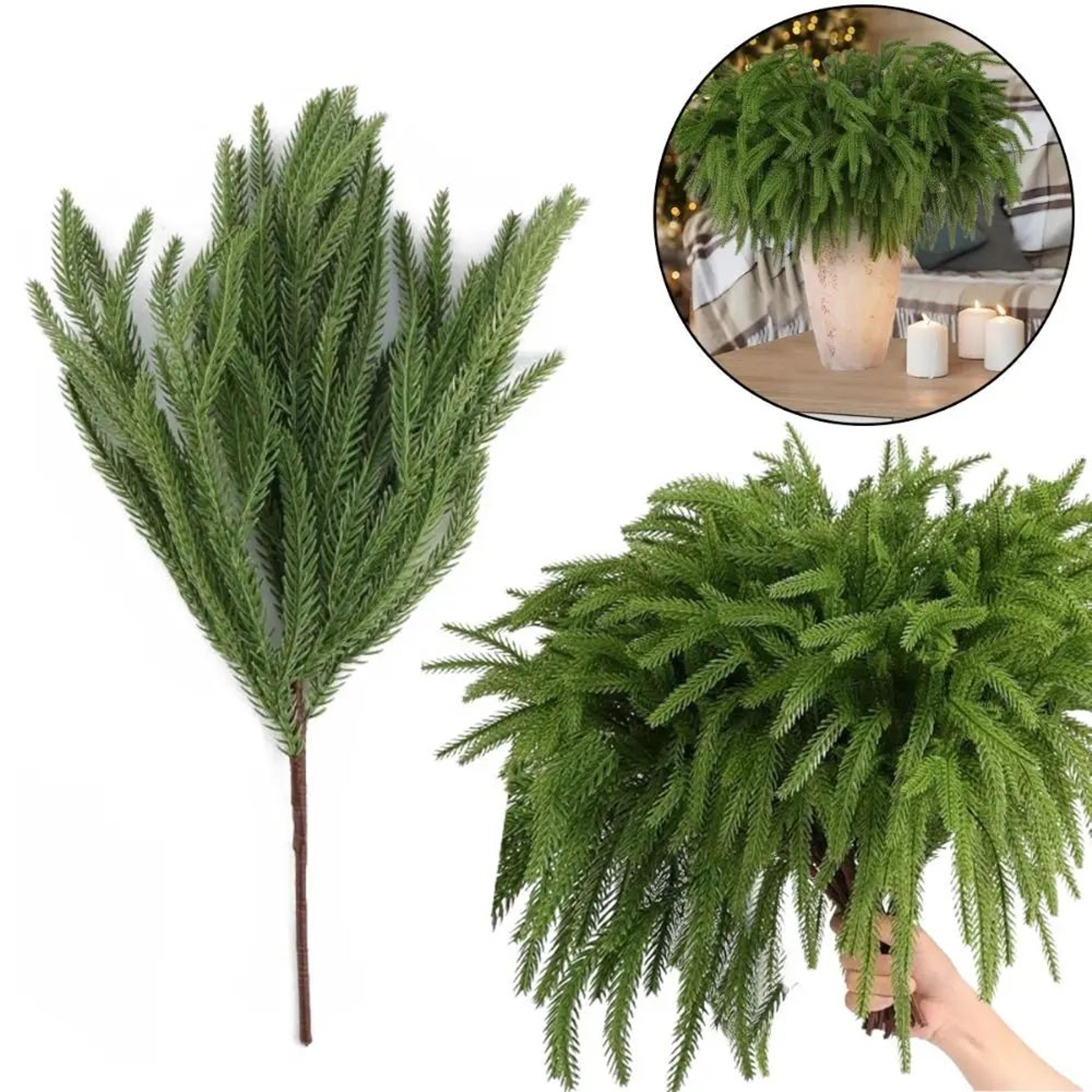 artificial norfolk pine branches faux cedar greenery for wreaths and home decor