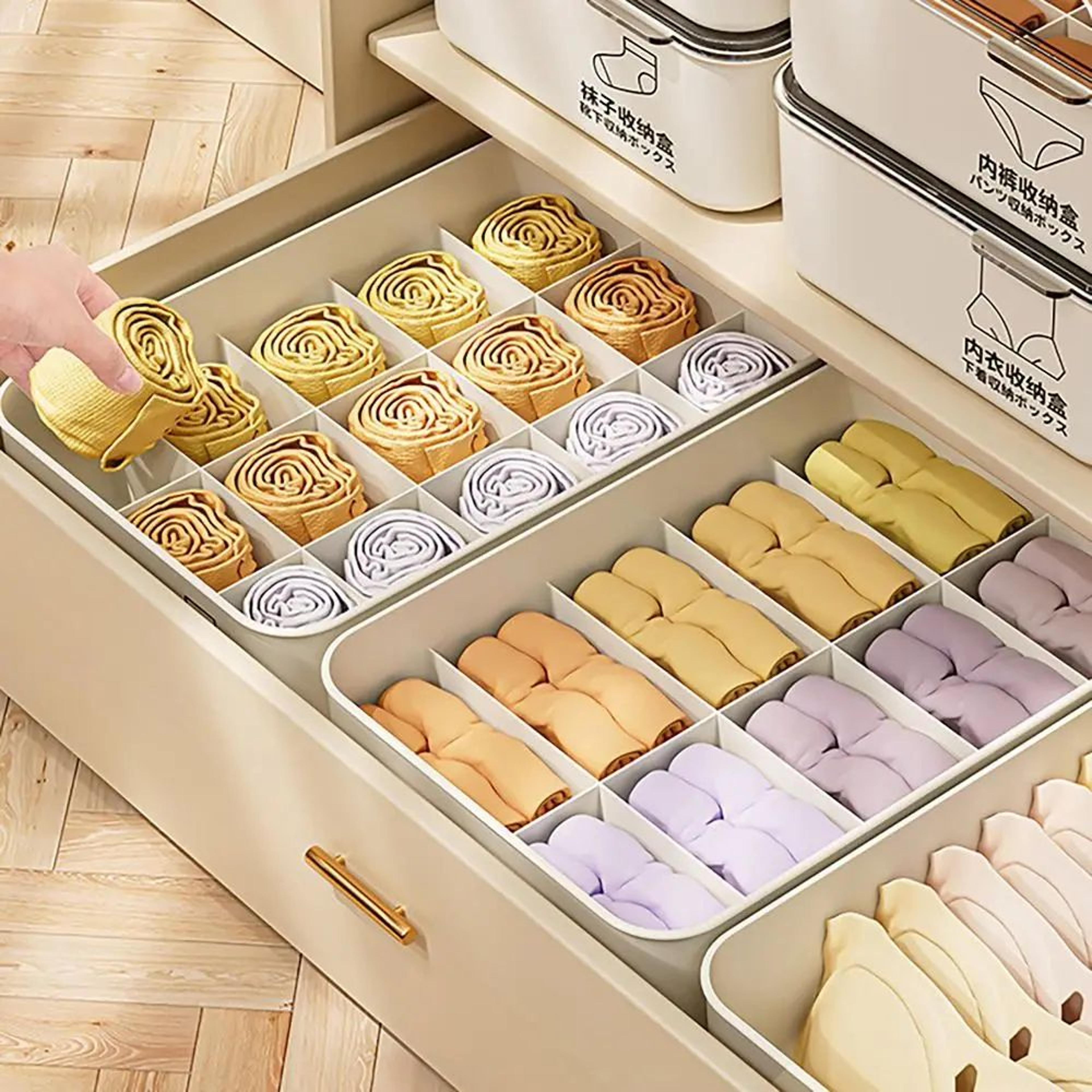 underwear storage box with lid stackable sock