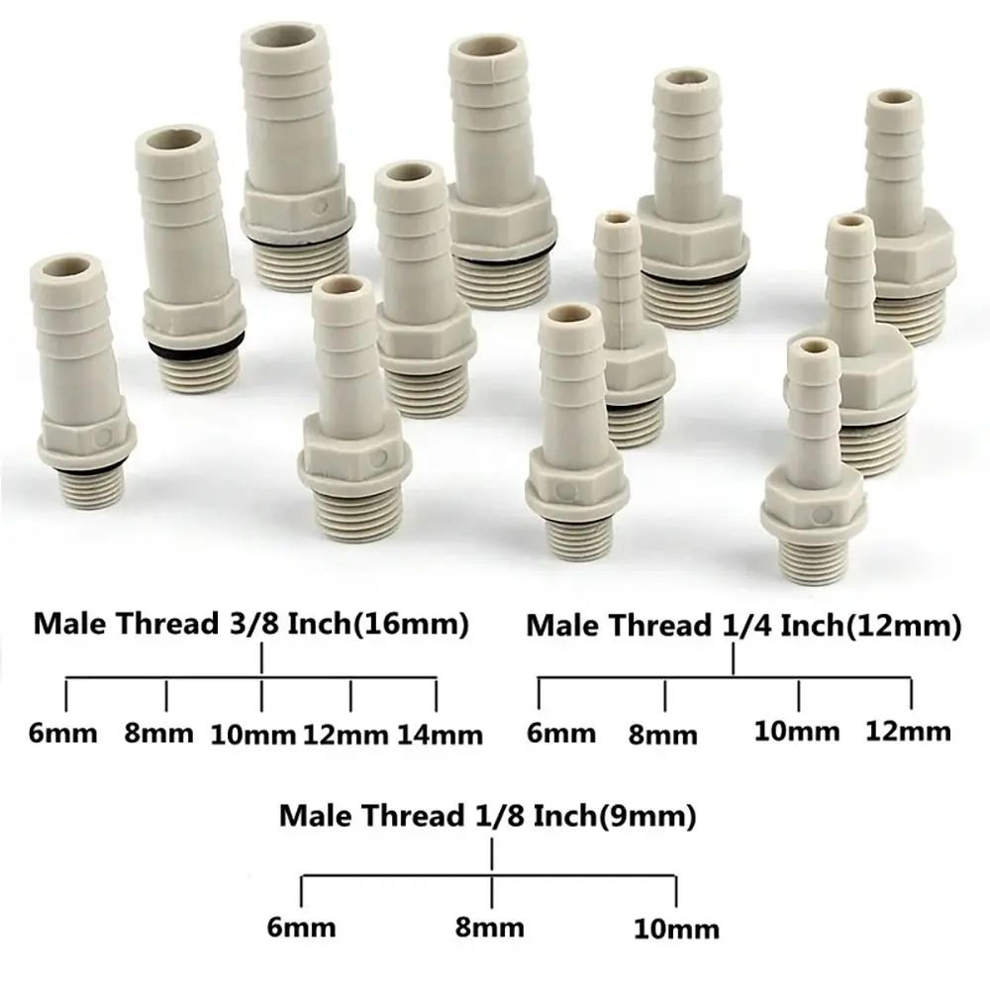 plastic hose barb connector bsp male thread hose fitting adapter