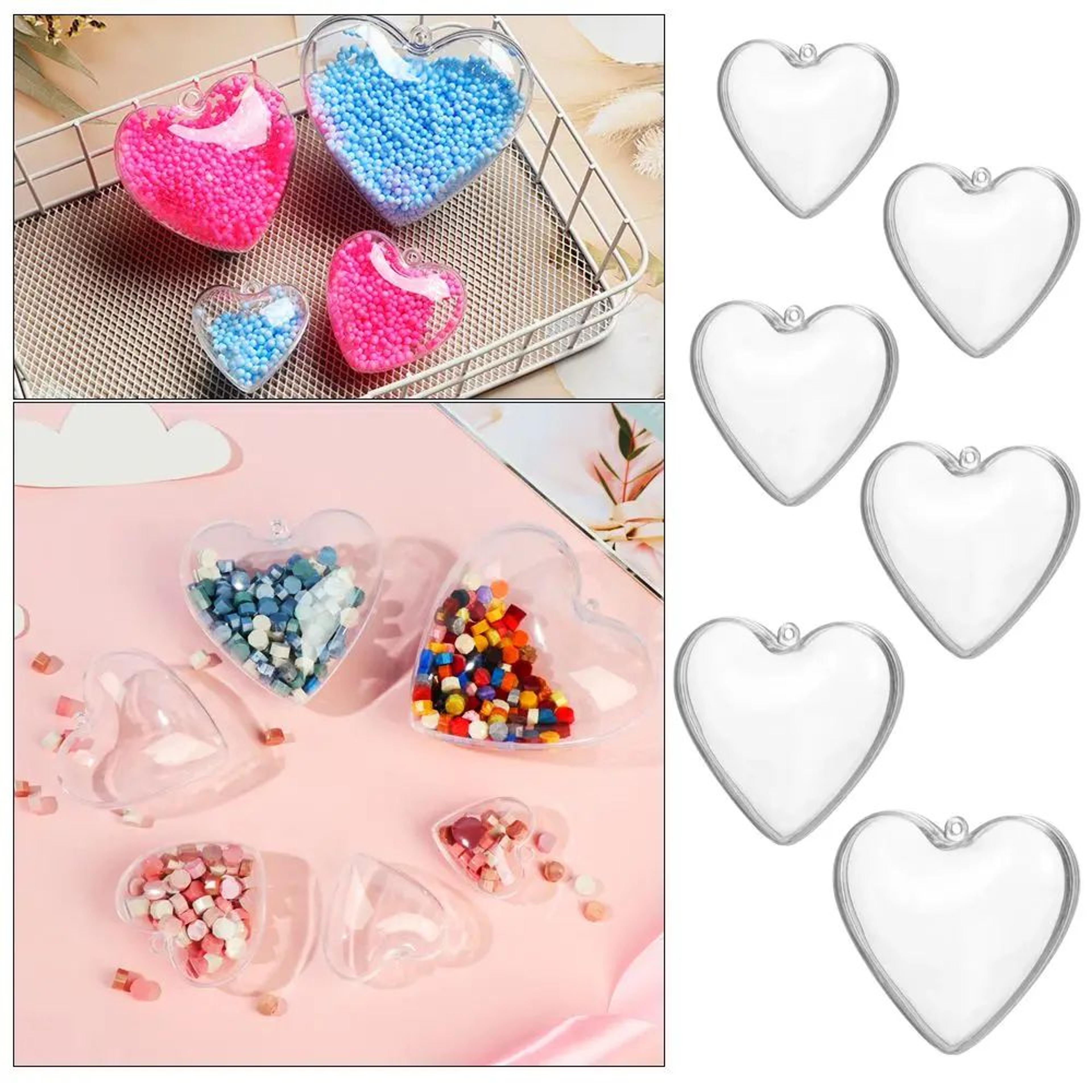 heart shaped acrylic bath bomb mold and clear gift packaging box