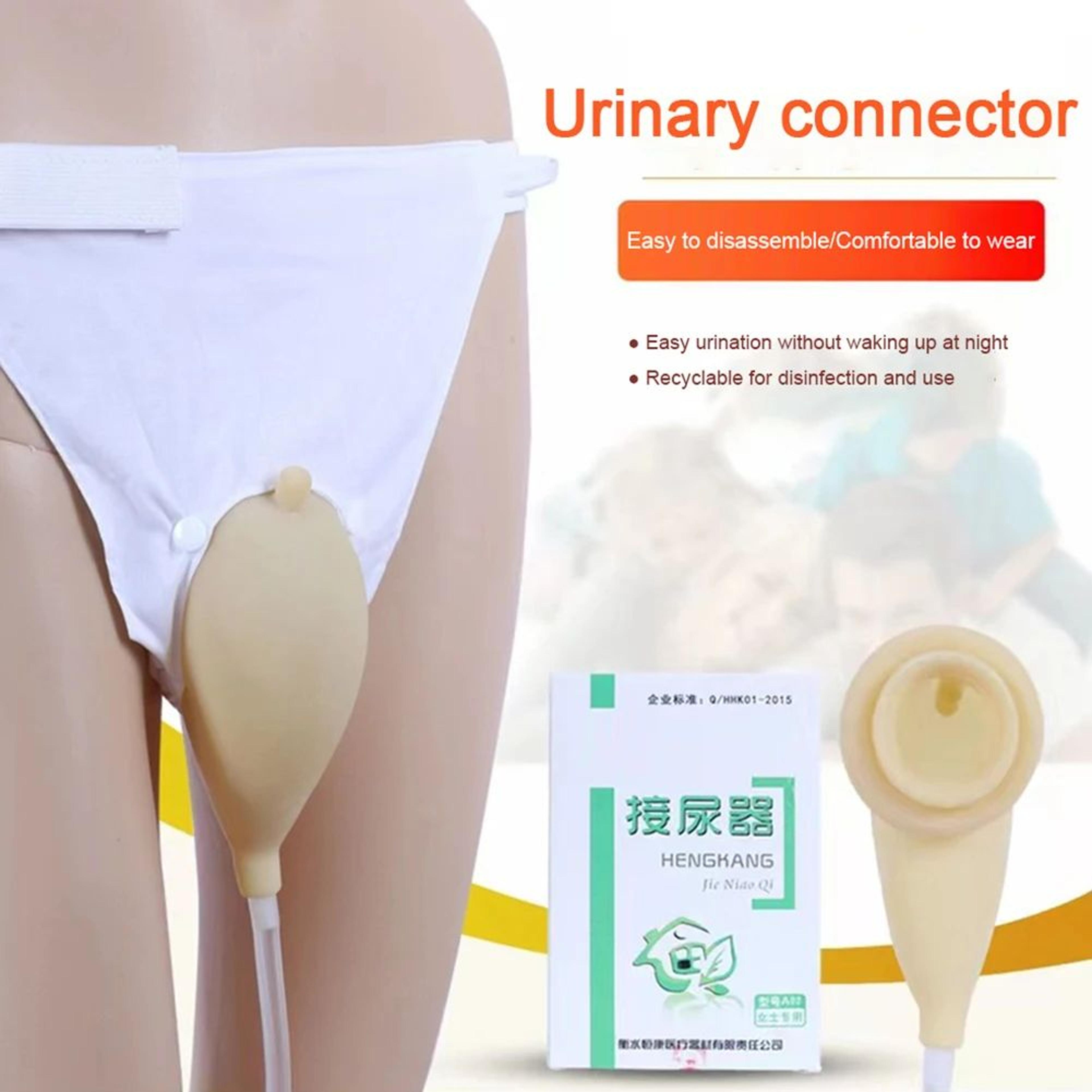 reusable male urinal bag wearable urine collection system with adjustable straps