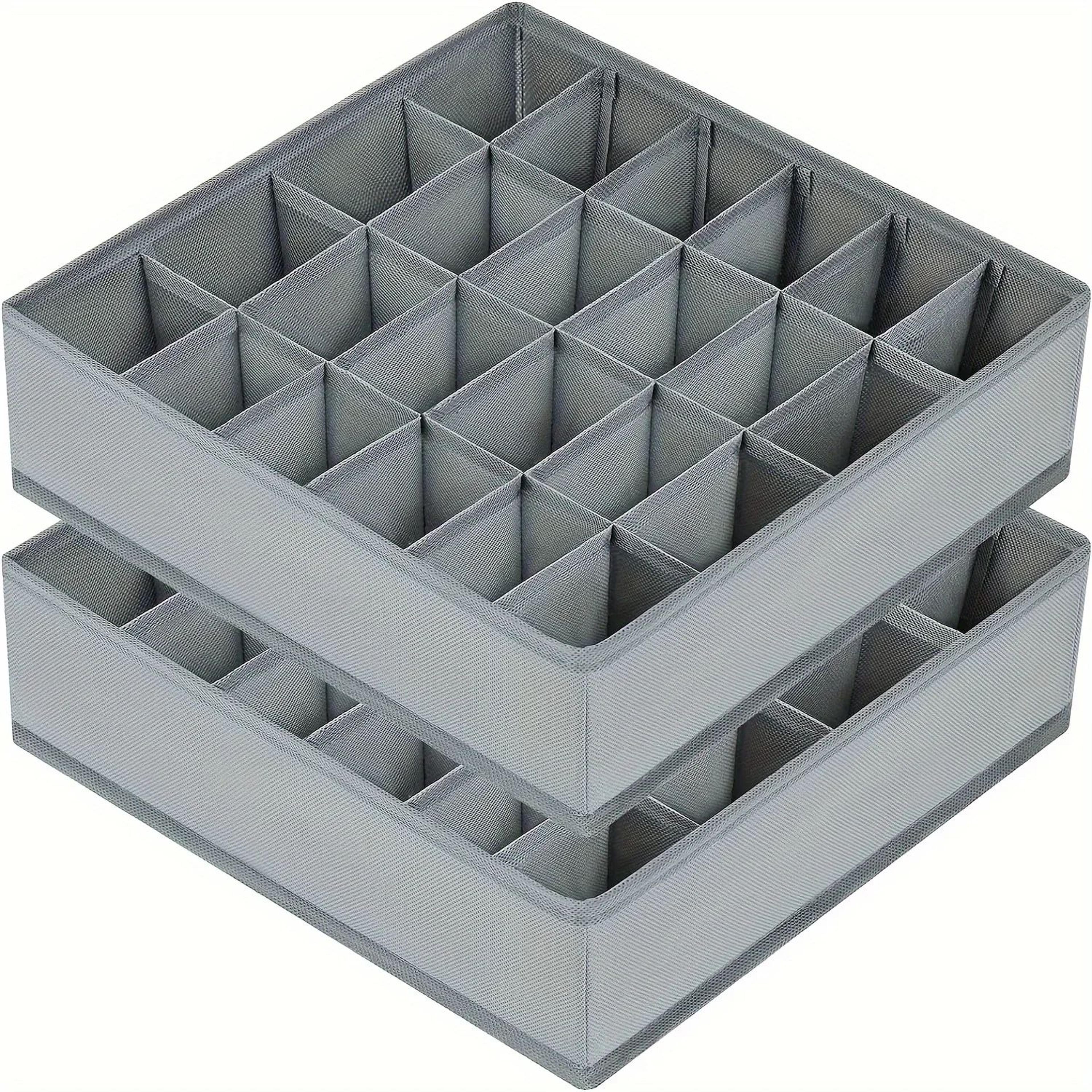 24 compartment fabric drawer organizer storage box for socks underwear and accessories