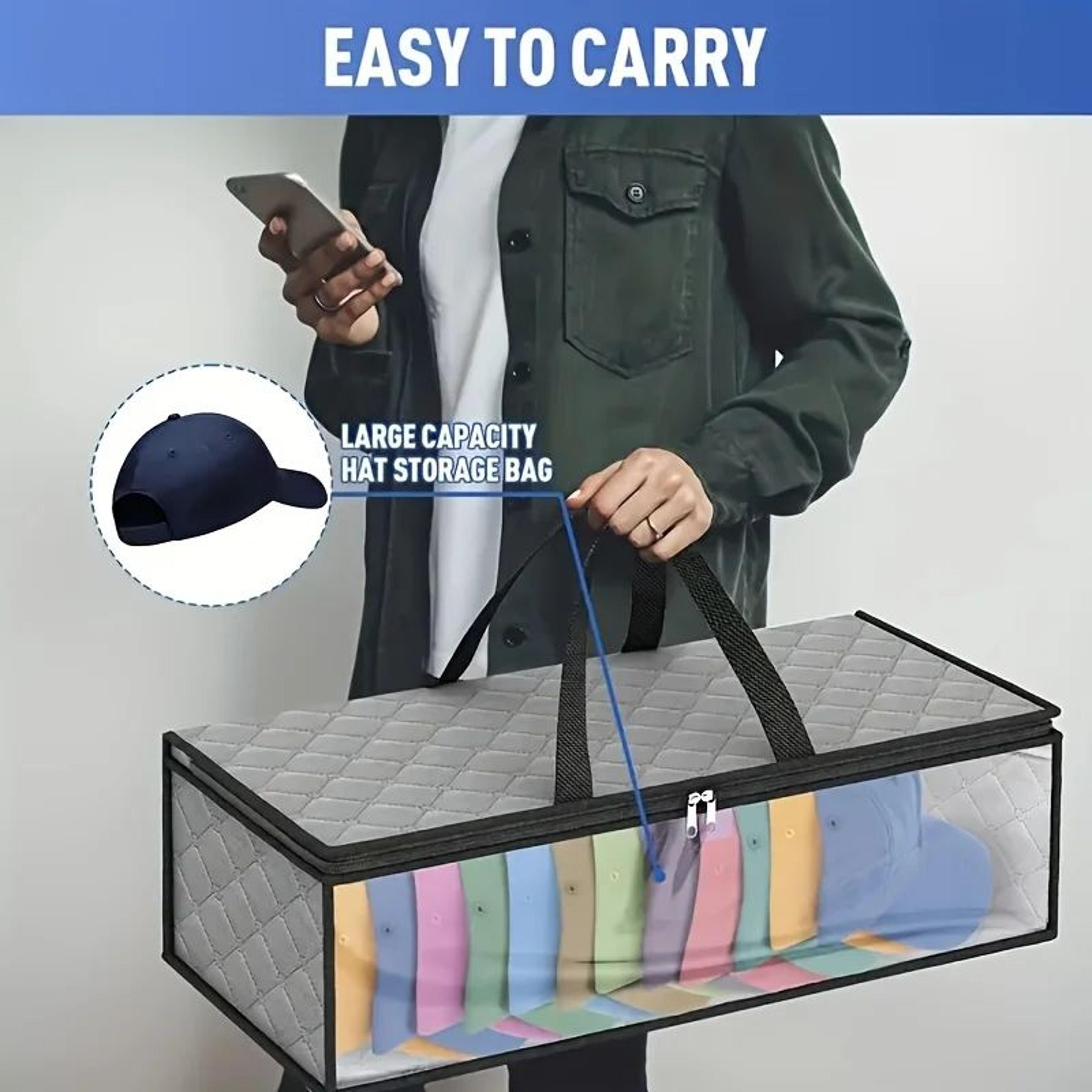 baseball hat storage organizer bag holds up to 20 caps