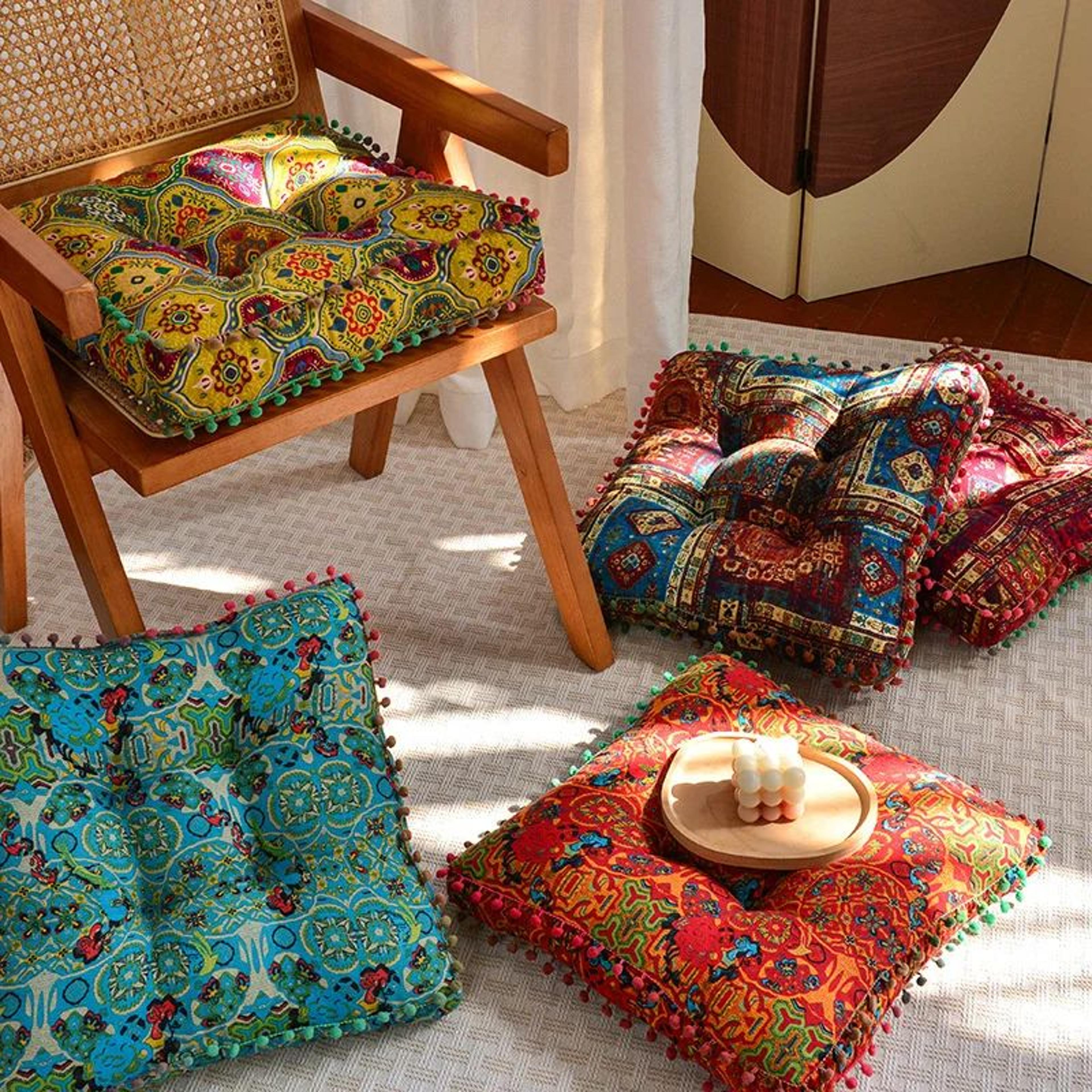 bohemian floor cushion large tatami seat cushion for meditation and home