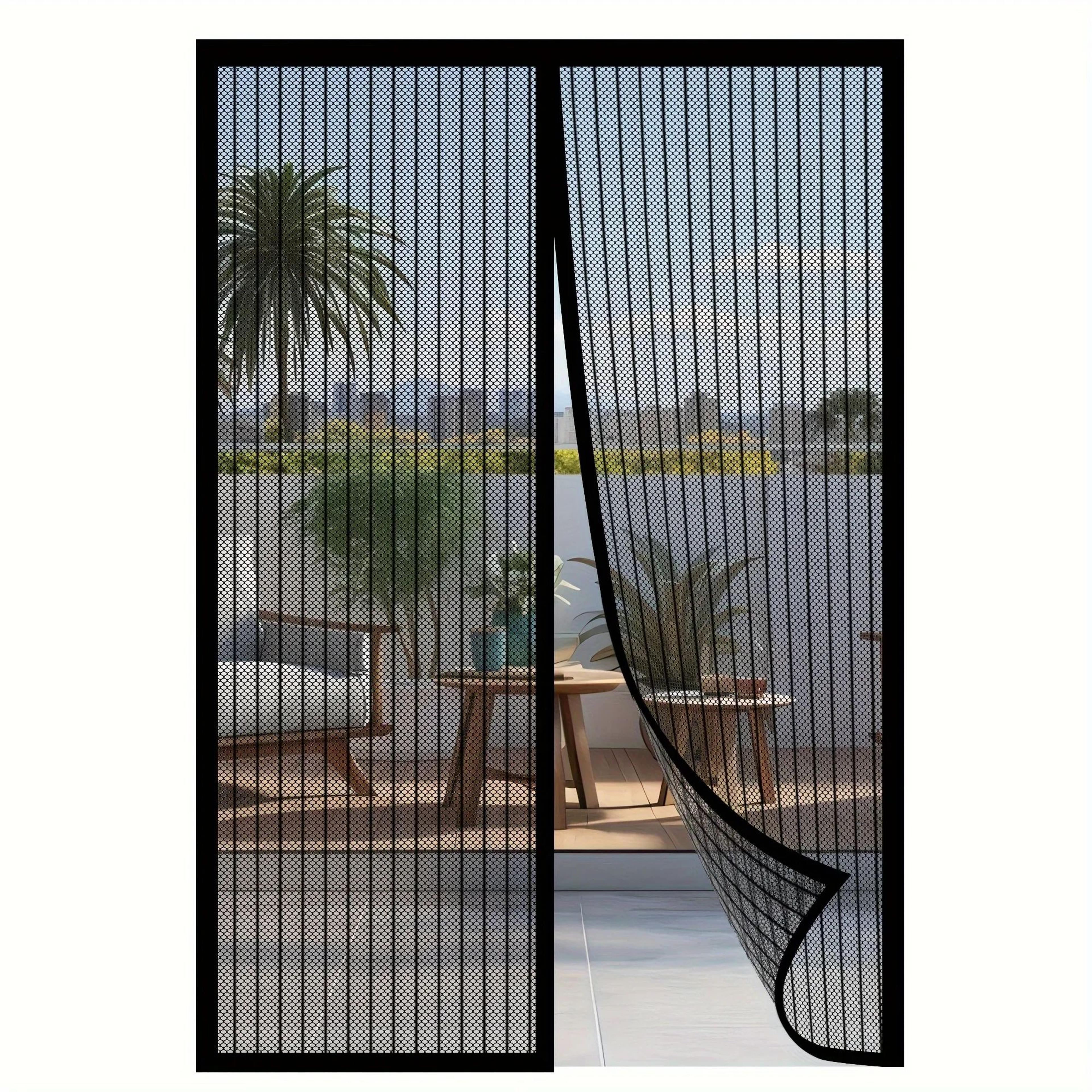 magnetic screen door heavy duty mesh door curtain