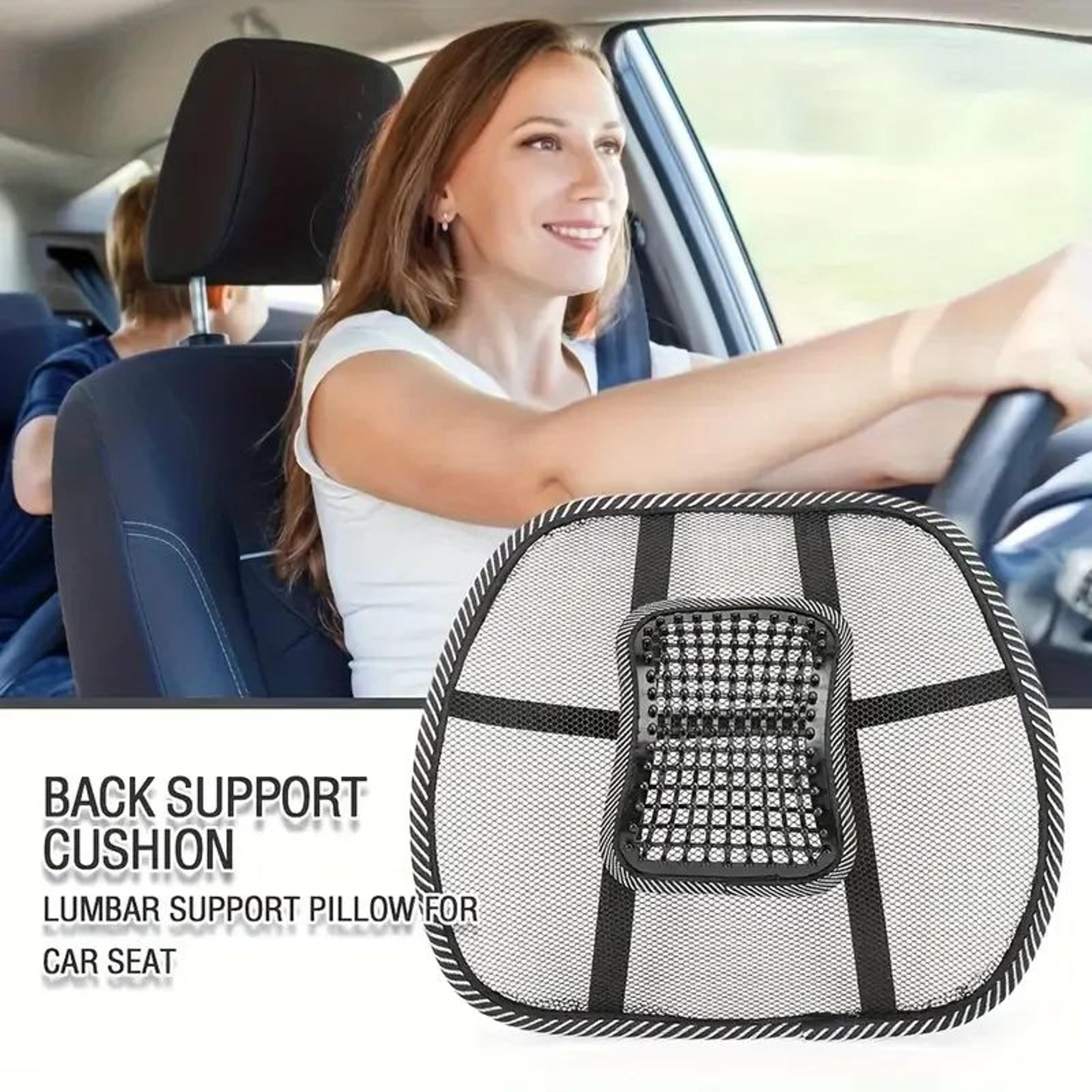 mesh lumbar support cushion ergonomic back support for car and office chair