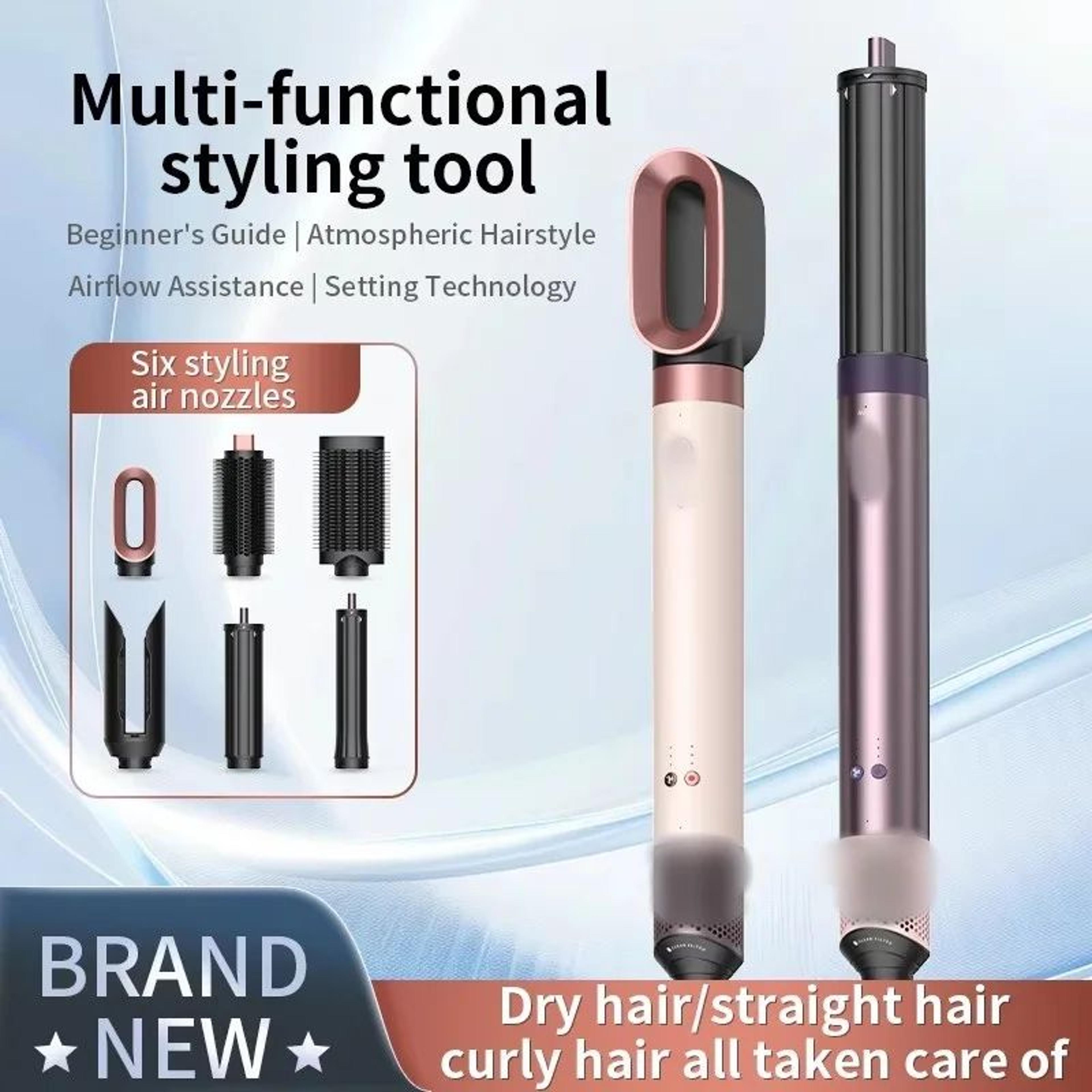 professional six in one hair styler and hot air brush set
