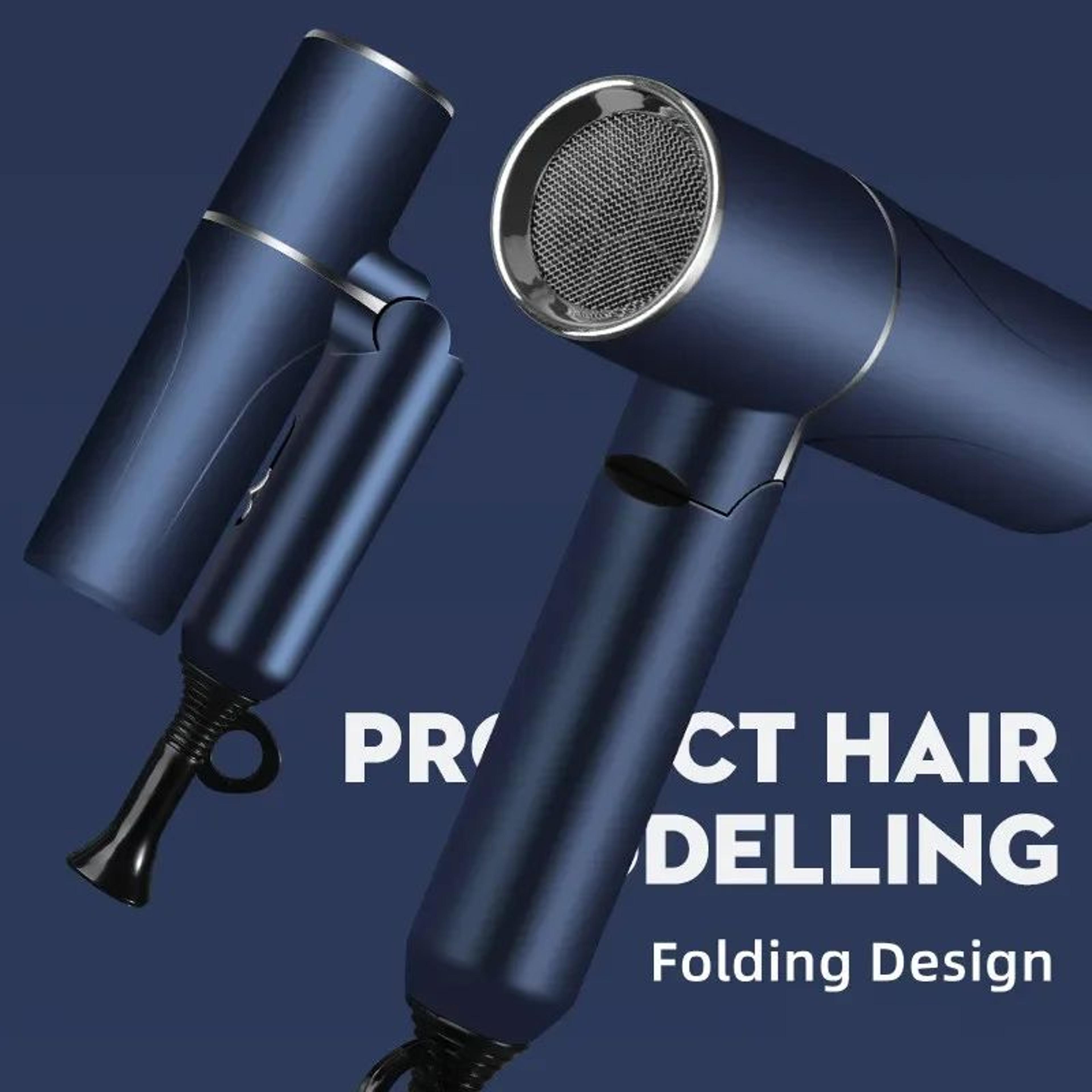 foldable ionic hair dryer 1200w fast dry travel blow dryer