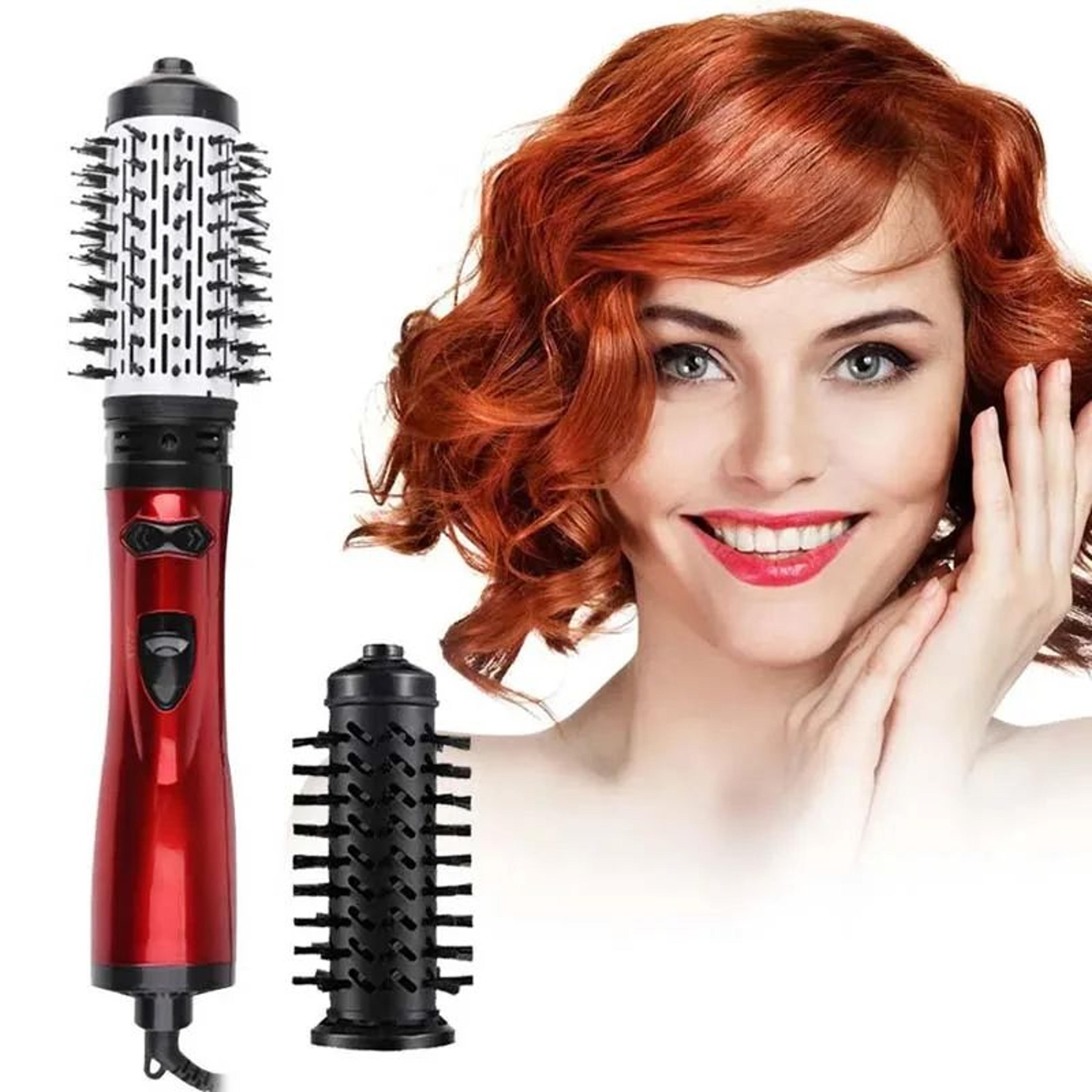 rotating hot air brush hair dryer and styling brush