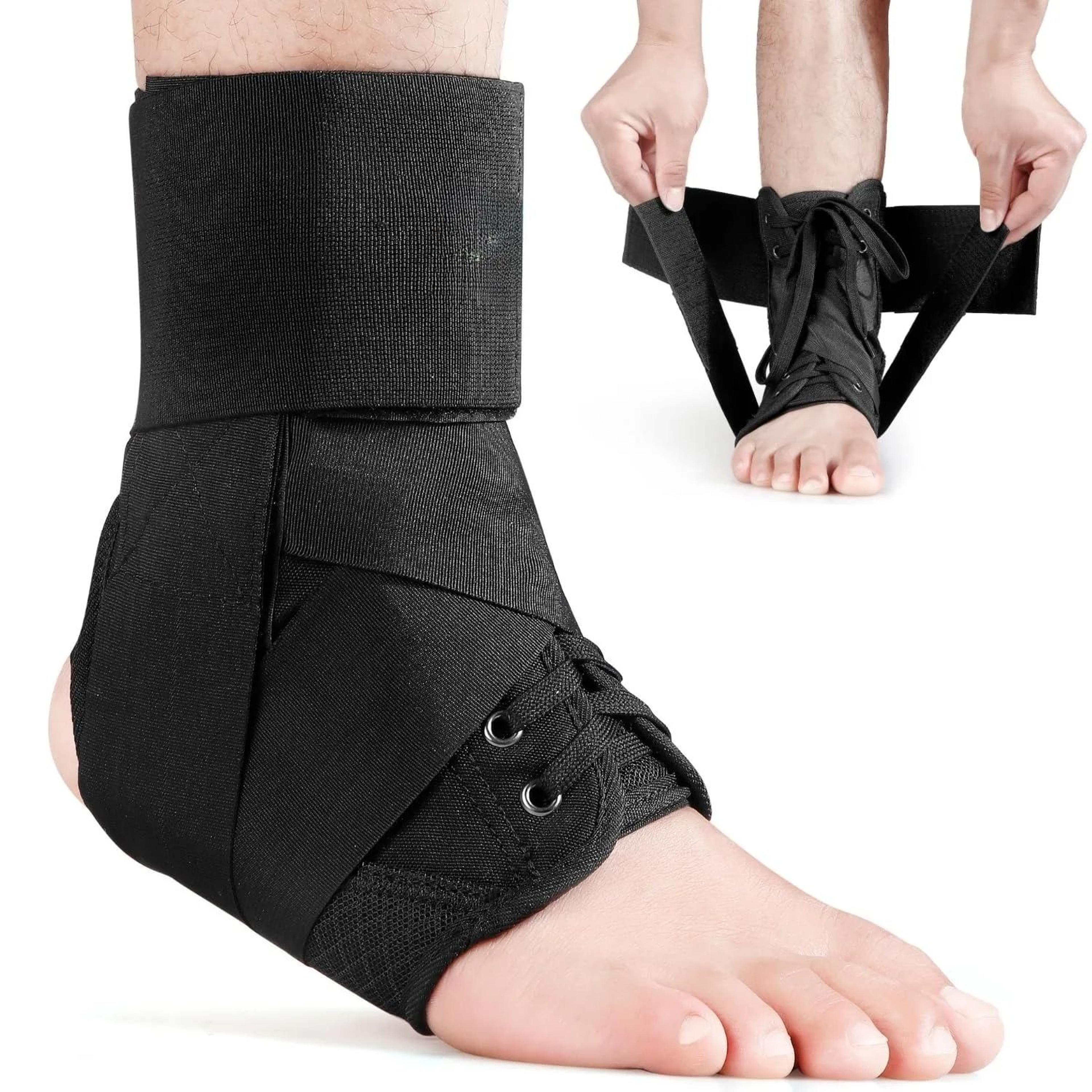 adjustable lace up ankle support brace for sports
