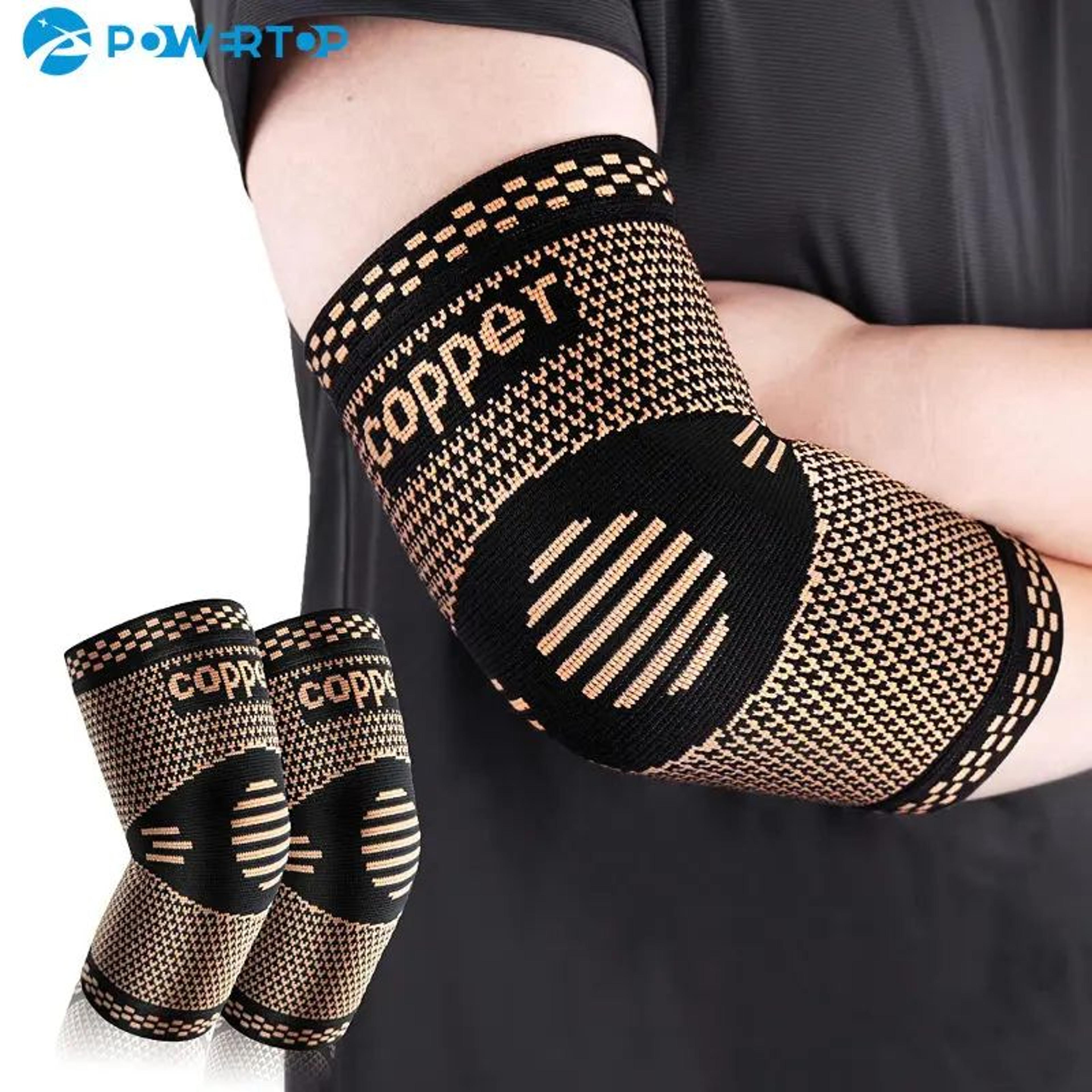 copper elbow compression sleeve for sports support