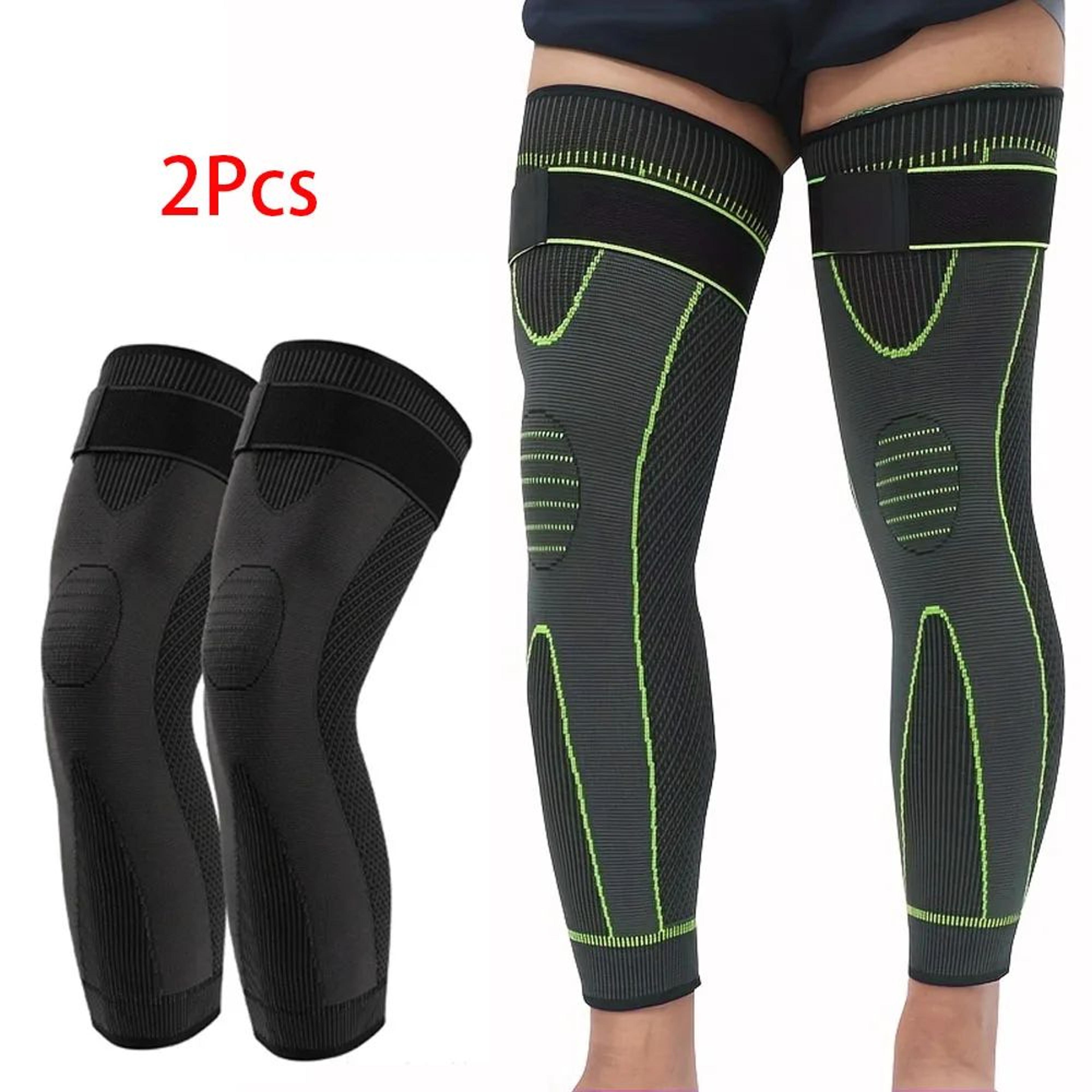 long compression knee sleeves with enhanced support