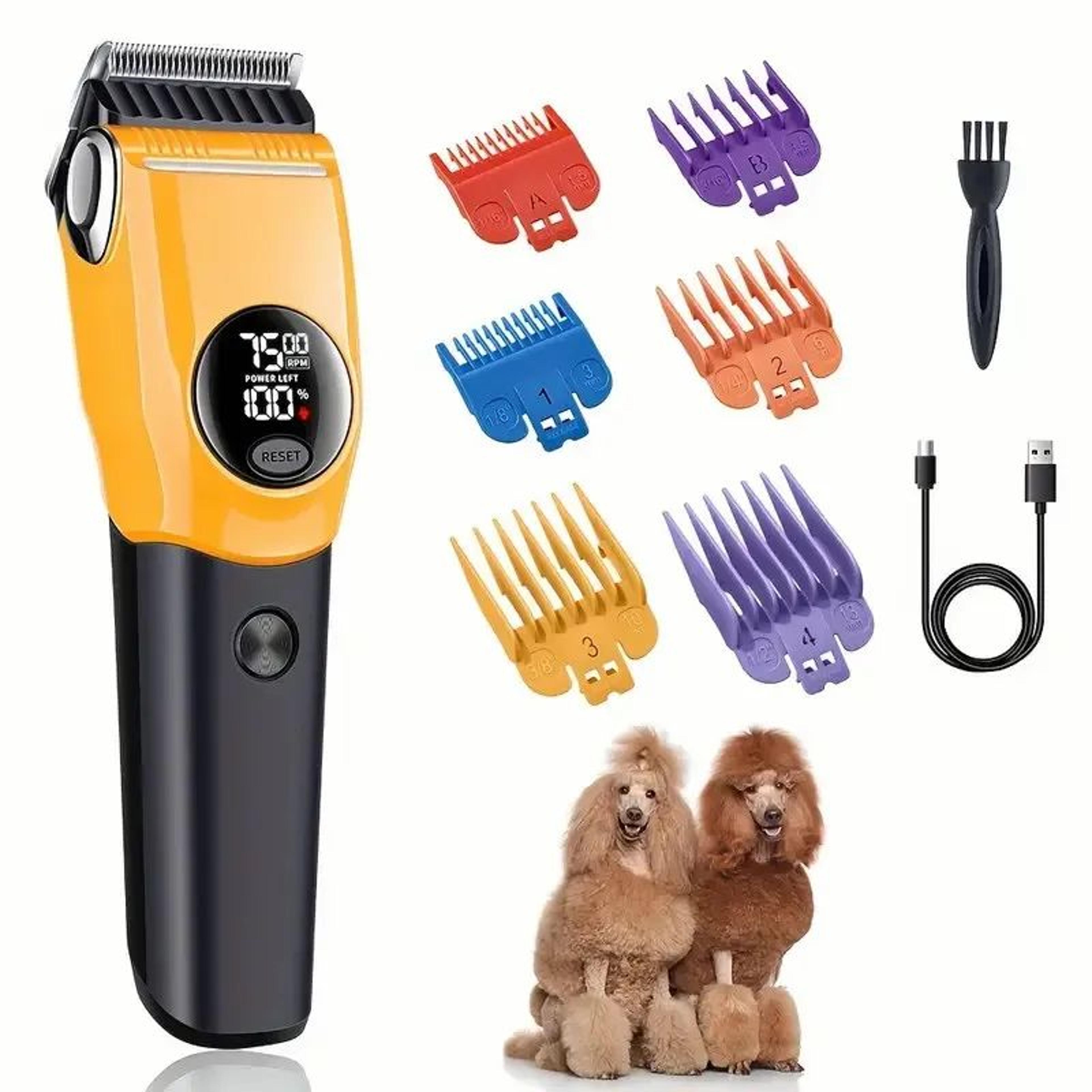 professional pet hair clipper for dogs and cats with led display