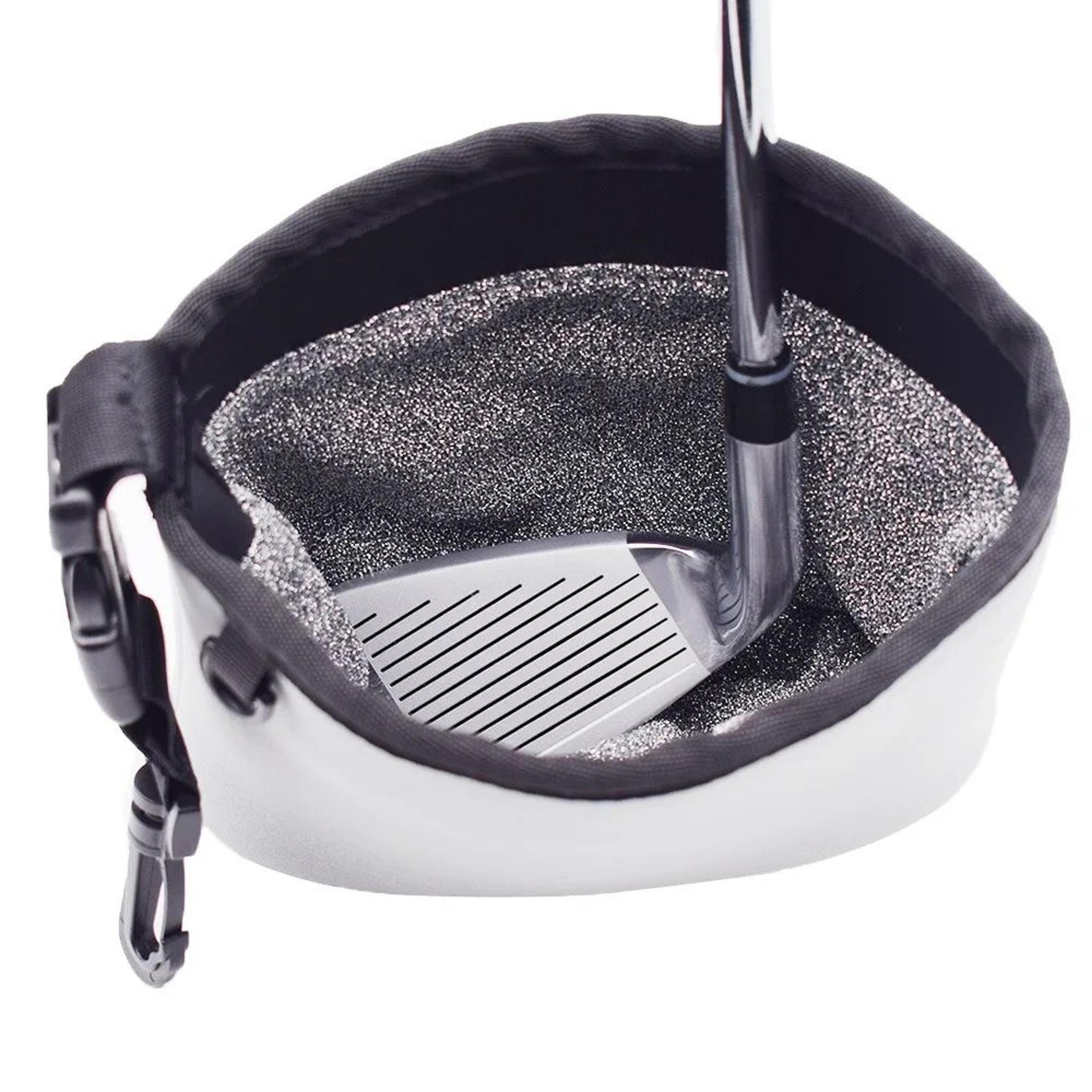 golf club cleaning pouch and ball organizer for golf bags