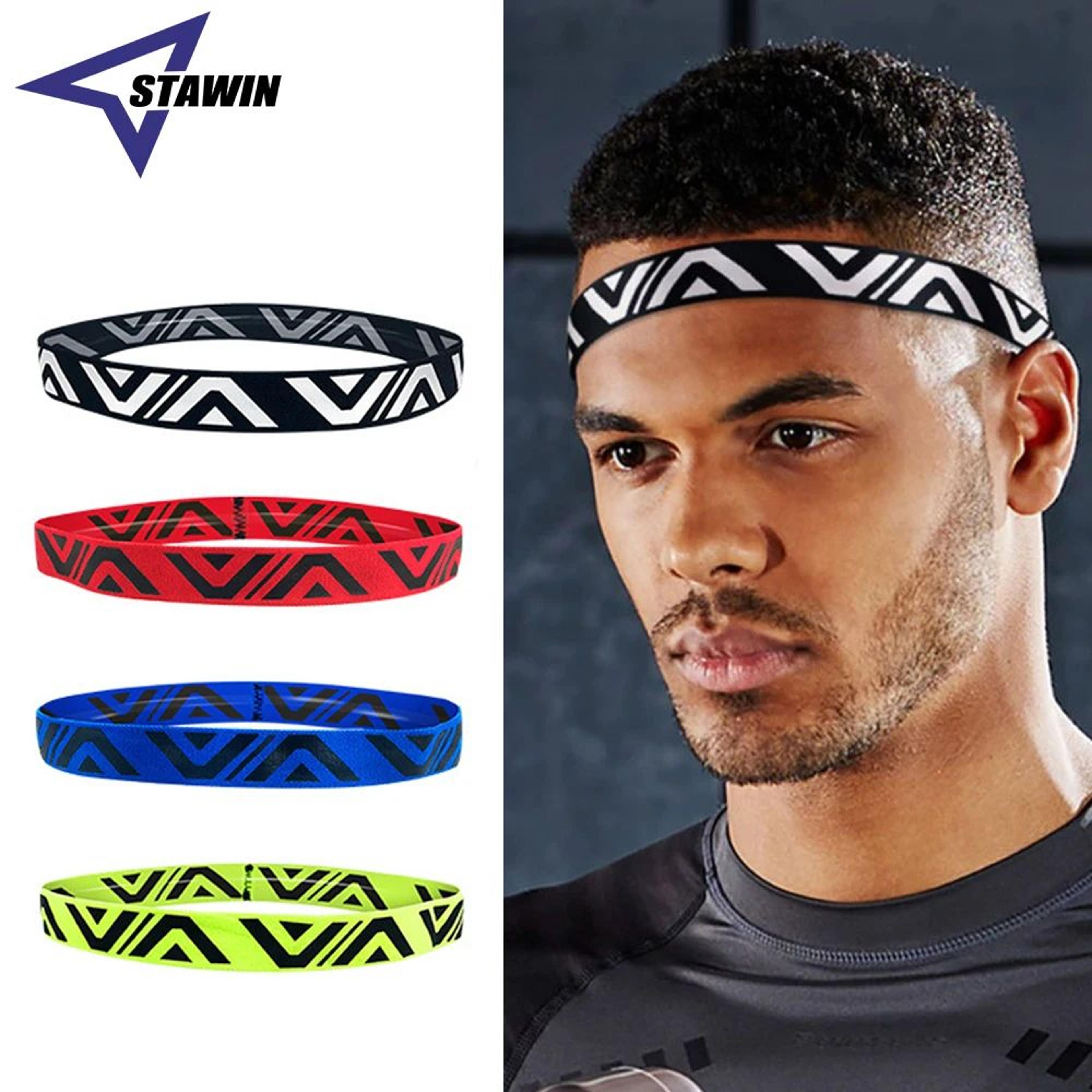 wide sports sweat headband for running yoga gym and fitness training