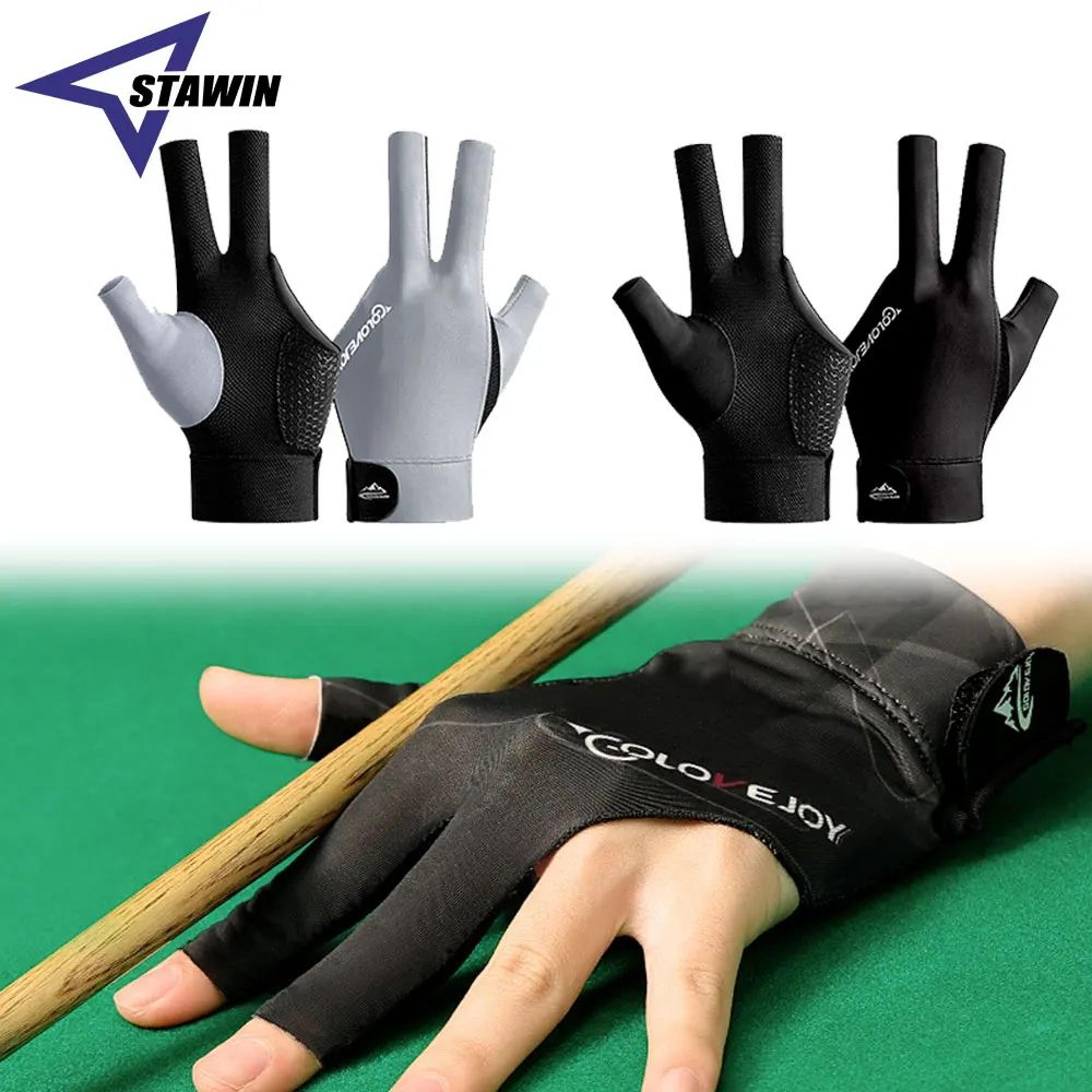 professional billiard cue glove three finger pool glove for smooth cue control