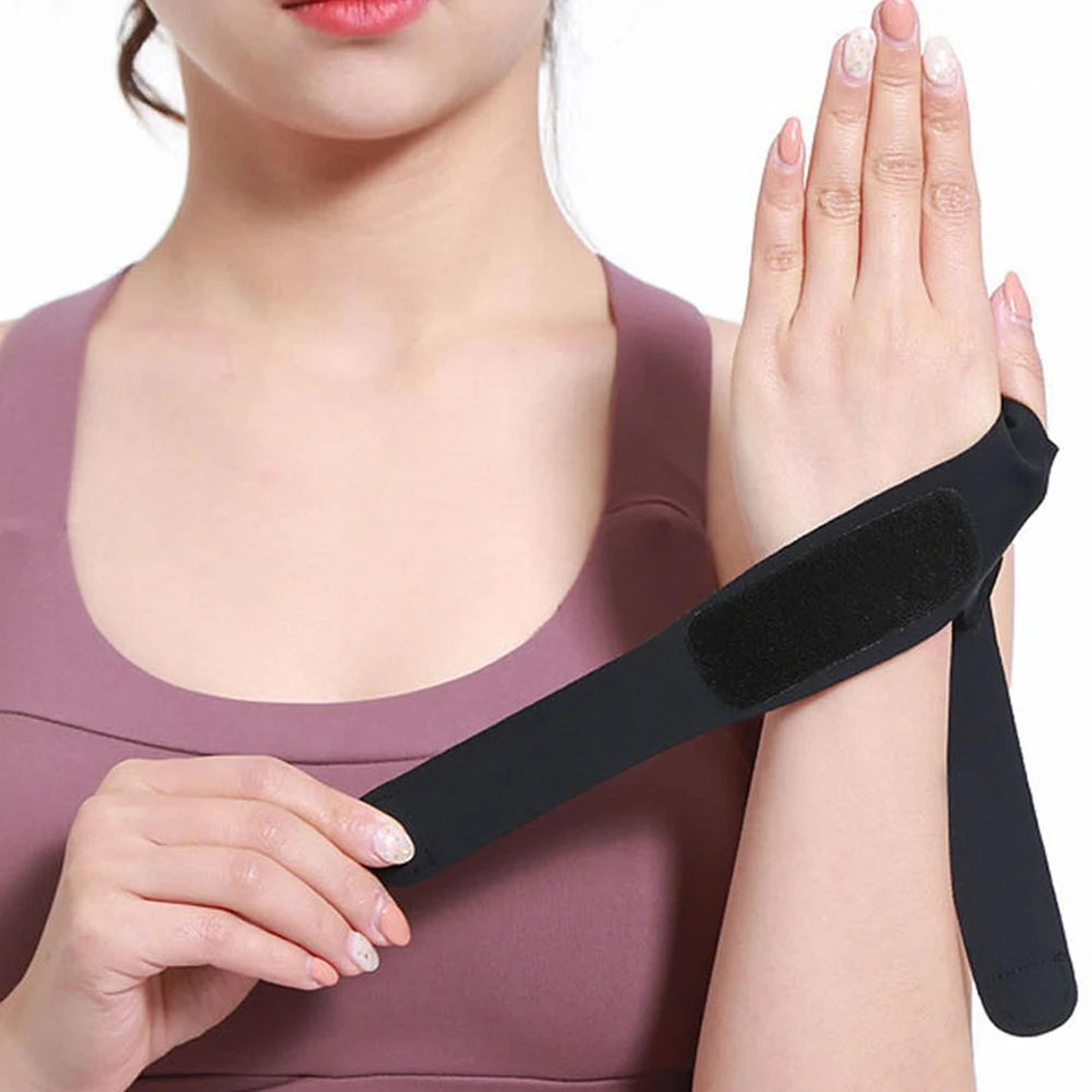 adjustable wrist and thumb support brace with splint for typing gaming and daily activities