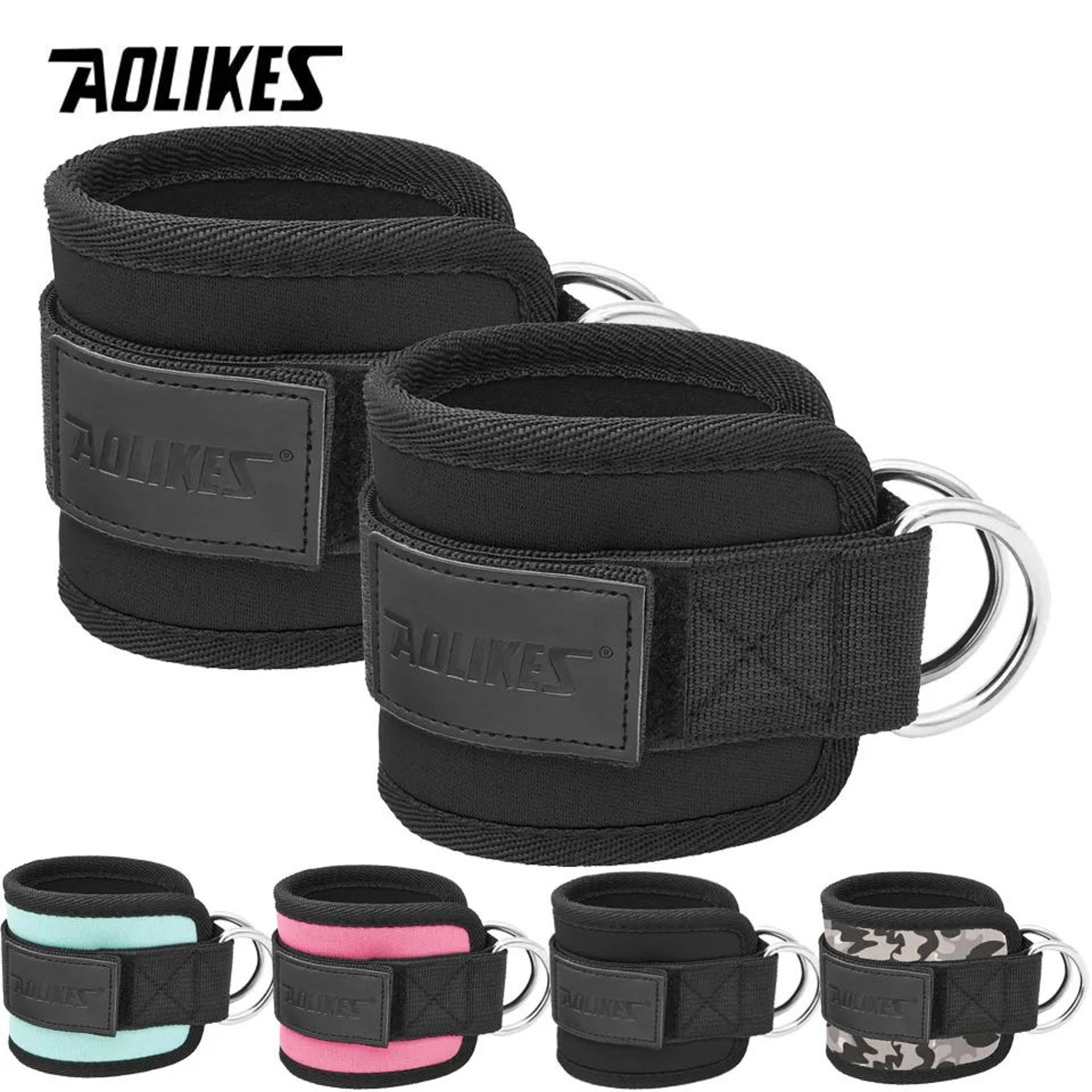 adjustable padded ankle wrist cuffs for cable machine glute workouts