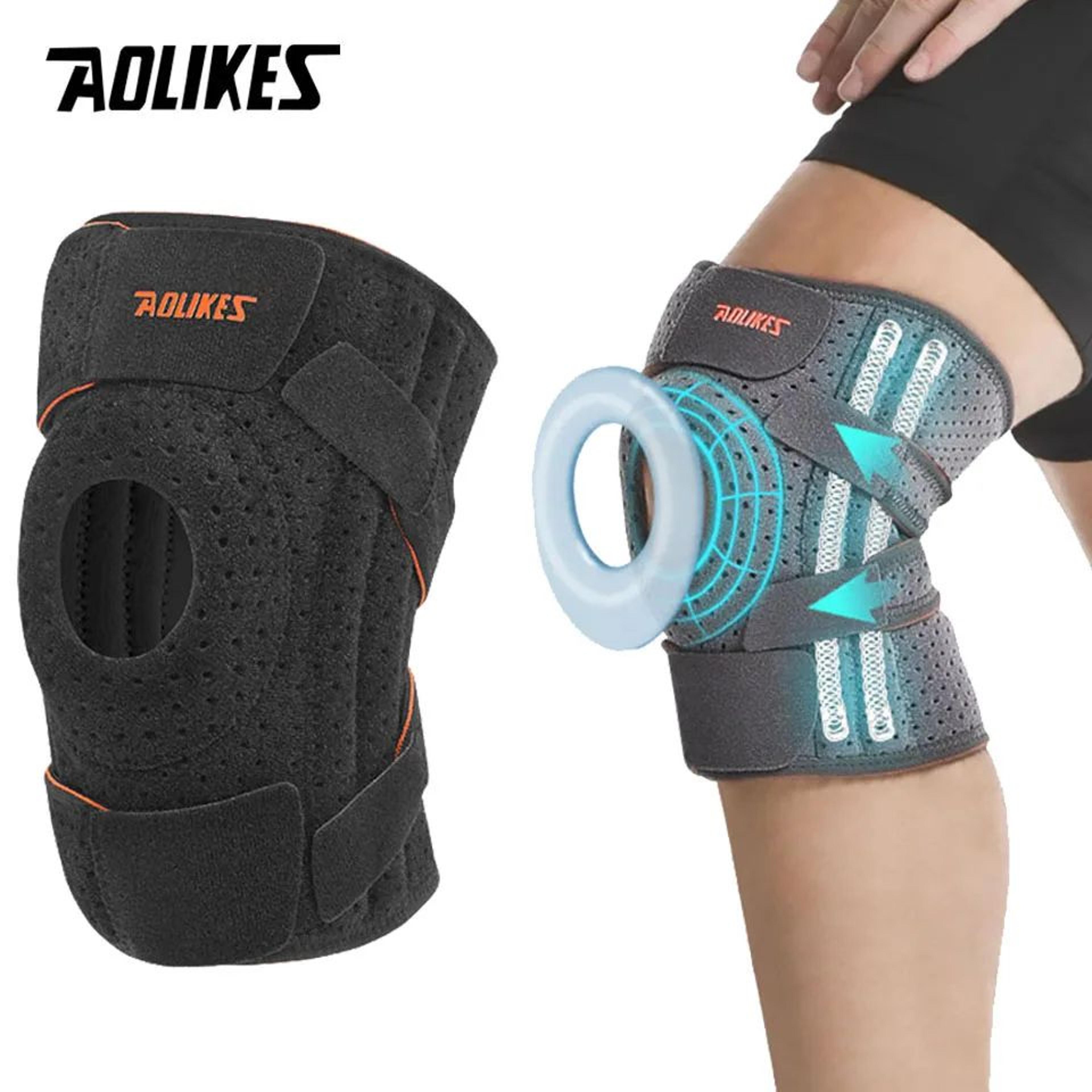 adjustable knee brace with side stabilizers and gel patella support
