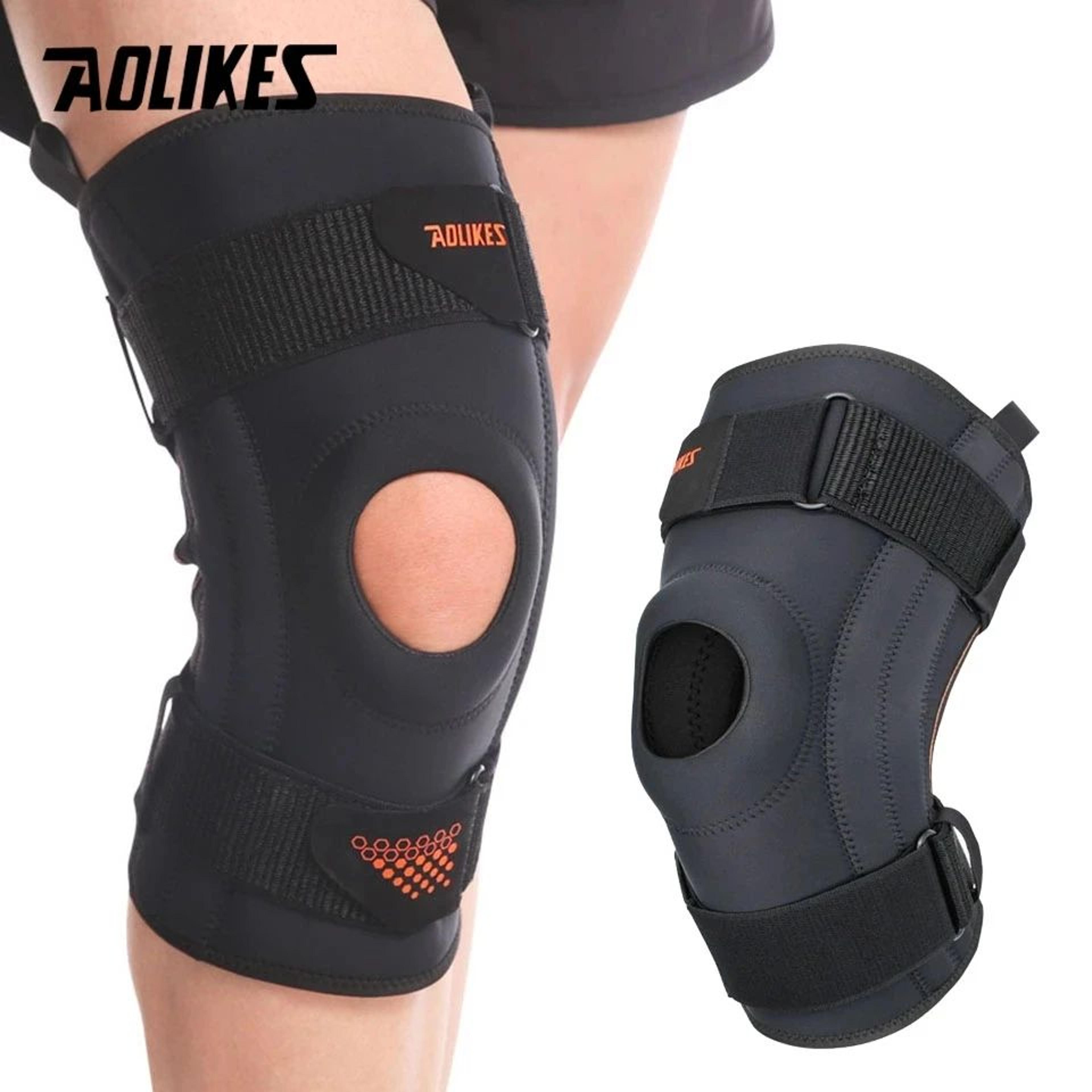 aolikes knee brace with side stabilizers and gel patella support